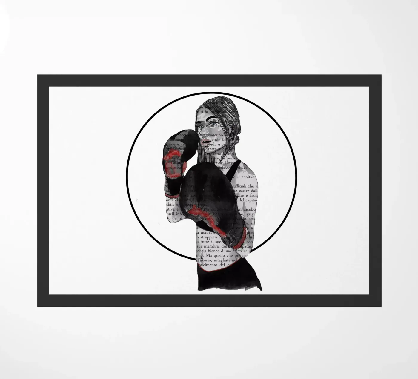 Girl boxe doormat by LaylaOzFun