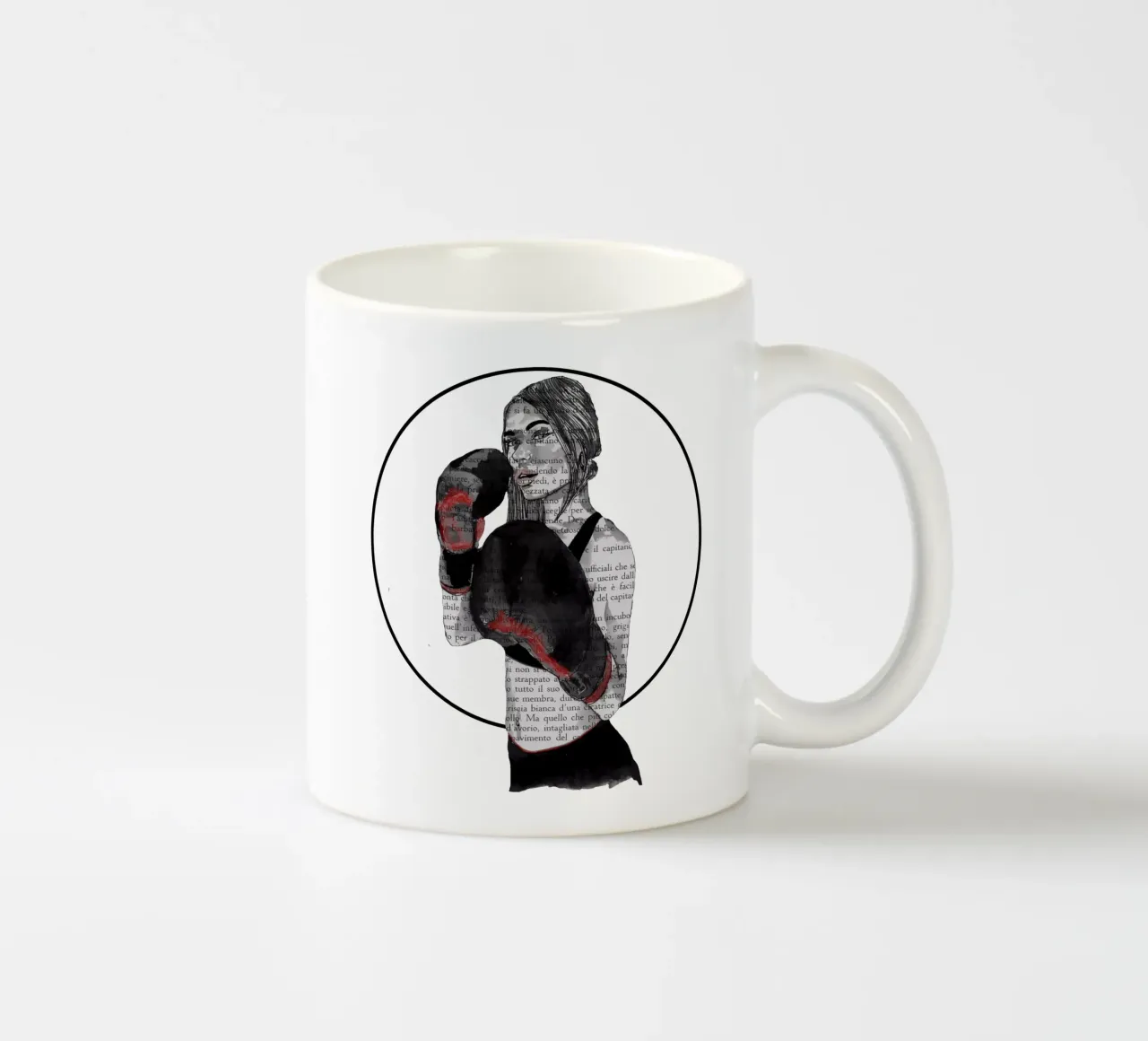 Ragazza boxe tazza in ceramica da LaylaOzFun