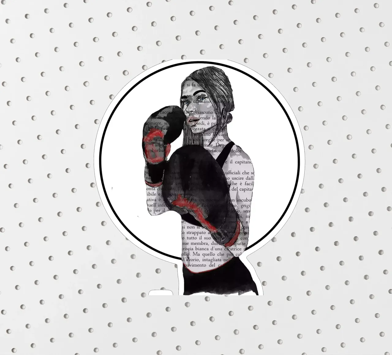 Girl boxe sticker by LaylaOzFun