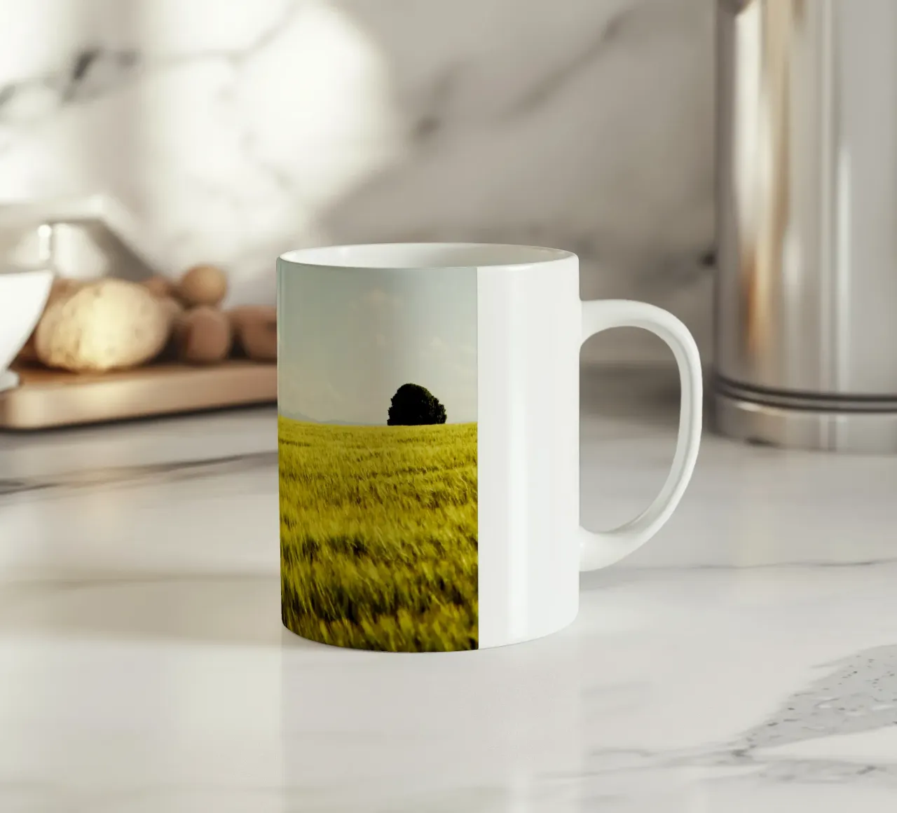 Campo di grano in Alta Baviera tazza in ceramica da Simon Koy