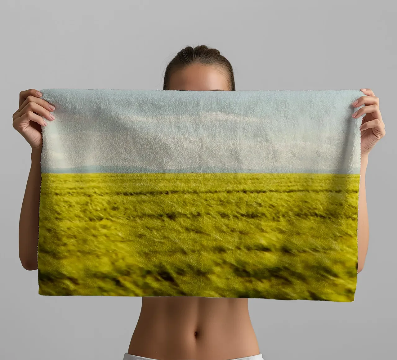 Grain field in Upper Bavaria towel by Simon Koy