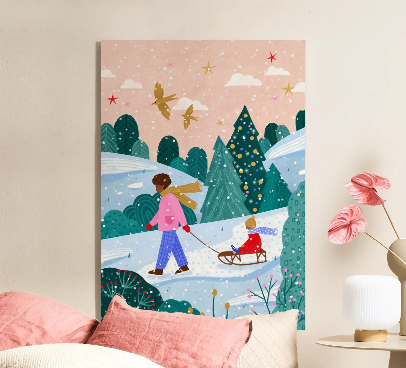 Snowy Sledge Walk plexiglass da Bea Mueller