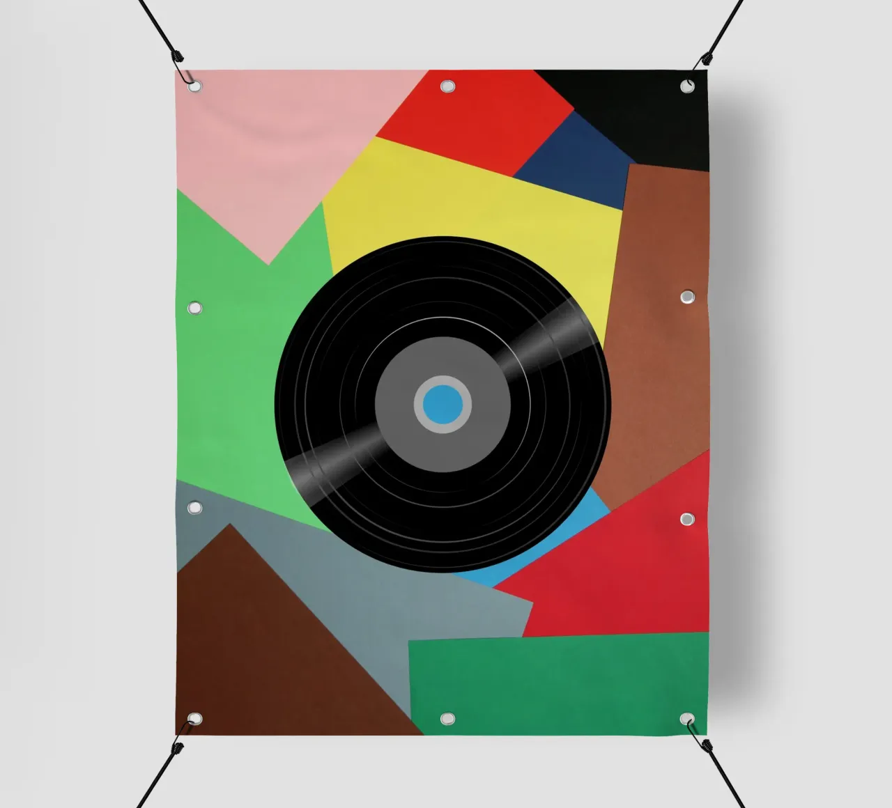 music plate on color shade telo in pvc da Creaton