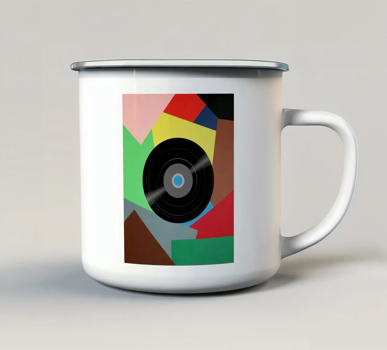 music plate on color shade tazza in smalto da Creaton