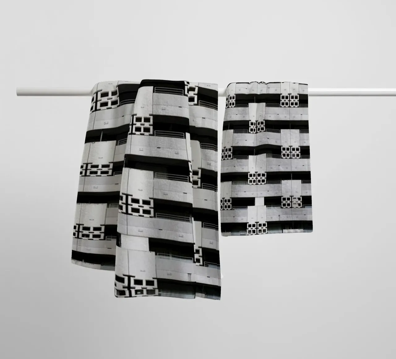 Munich skyscraper front towel by Simon Koy