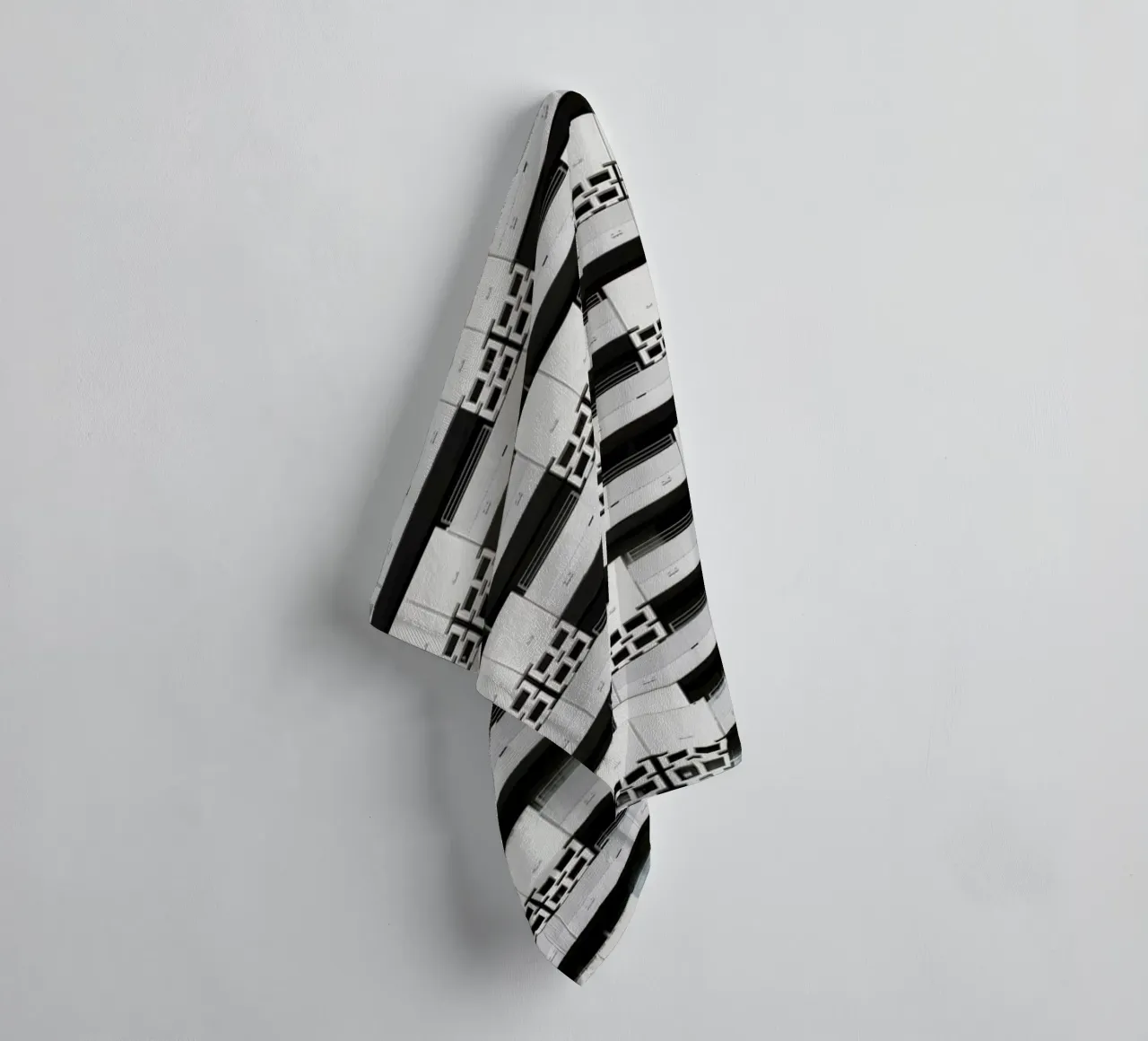 Munich skyscraper front towel by Simon Koy