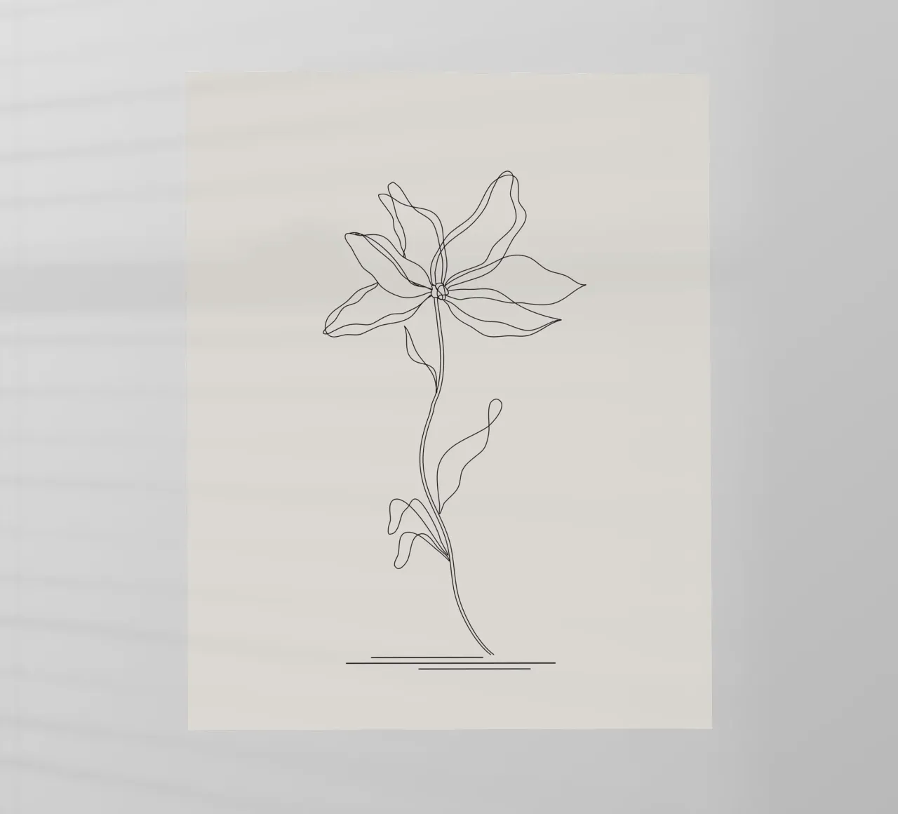 line branch flower pellicola backlit da Creaton