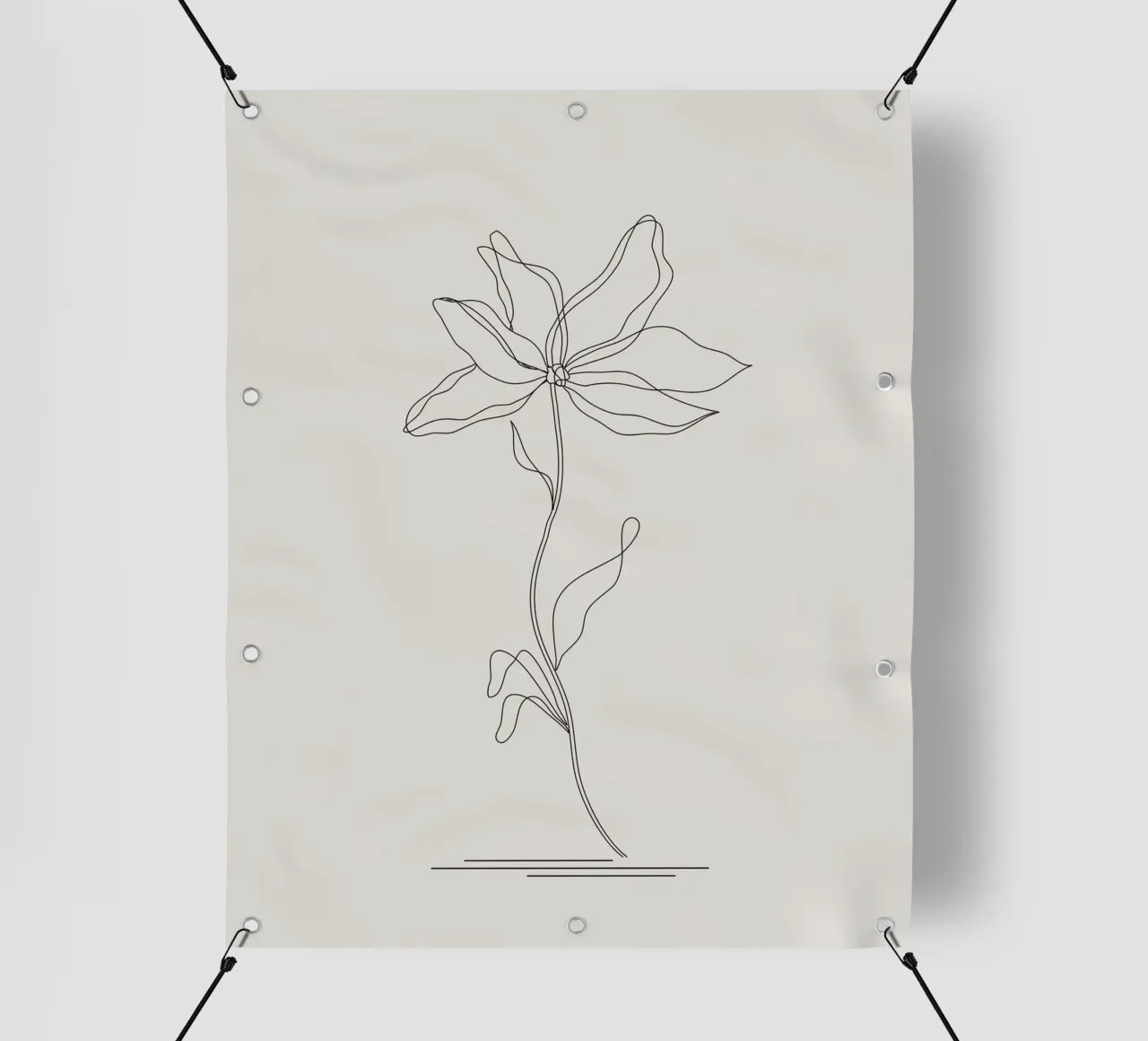 line branch flower telo in pvc da Creaton