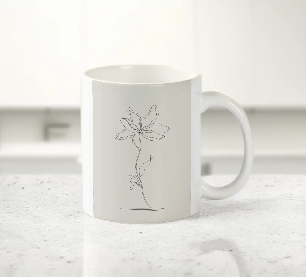 line branch flower tazza in ceramica da Creaton