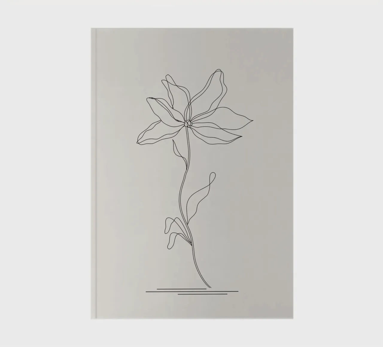line branch flower notebook by Creaton
