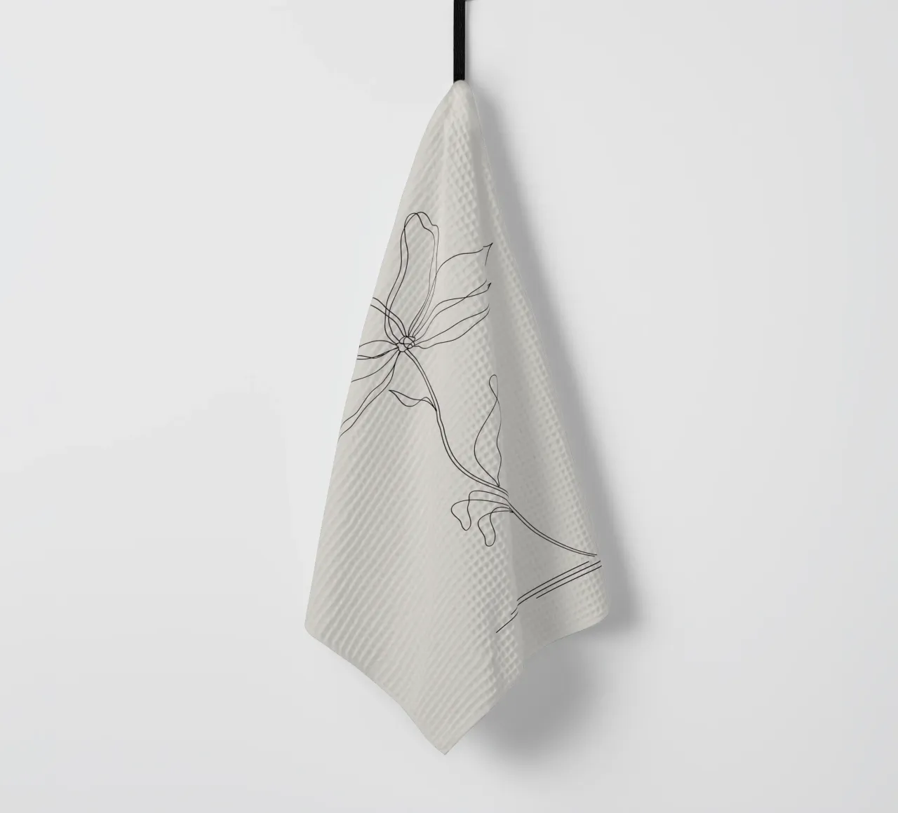 line branch flower canovaccio da cucina da Creaton