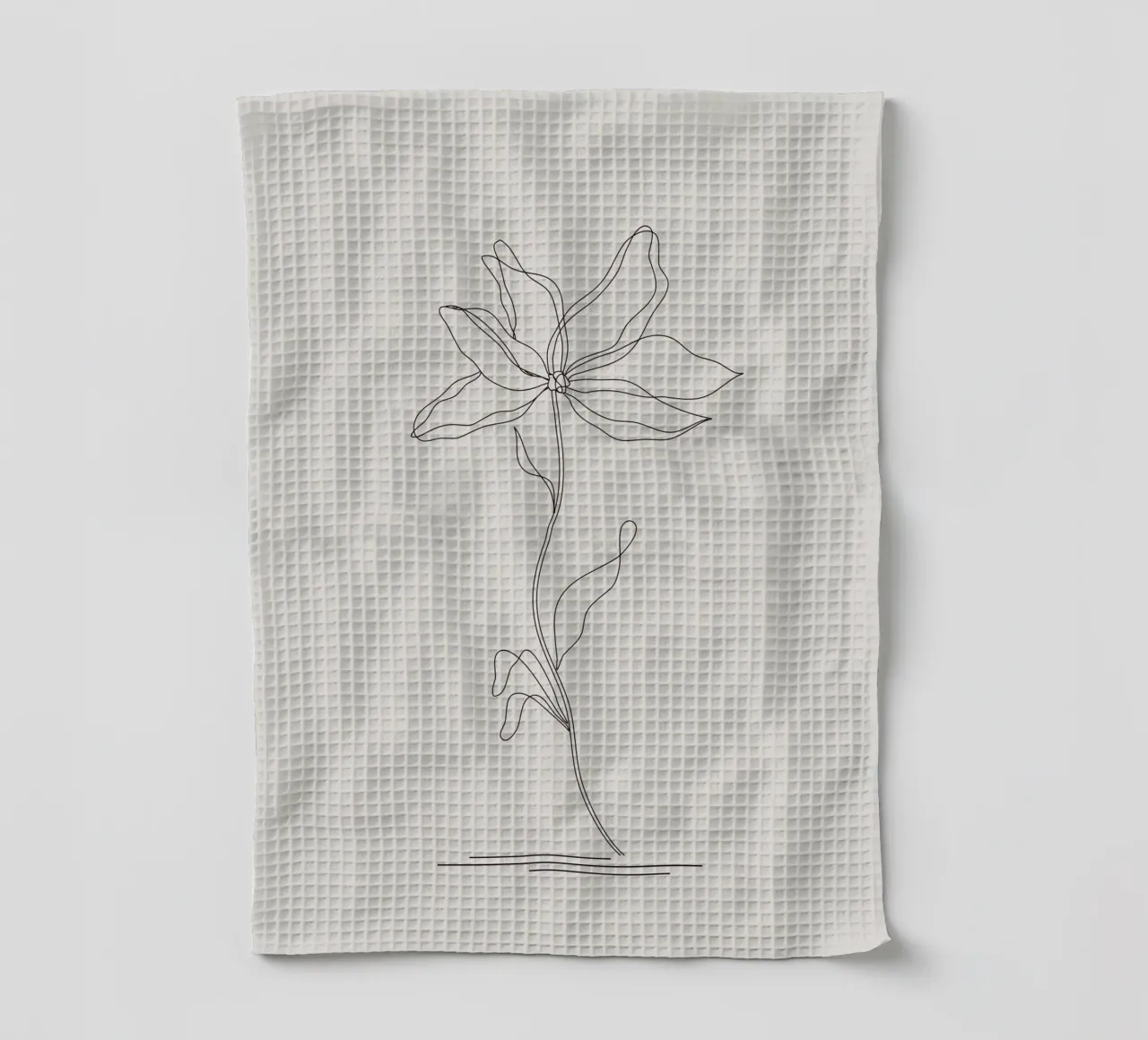 line branch flower canovaccio da cucina da Creaton