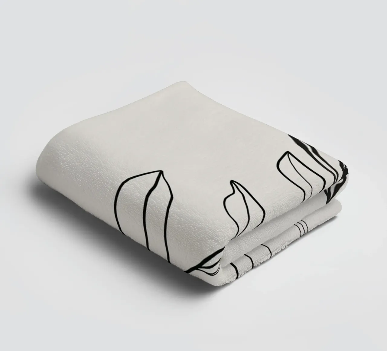 line branch leaf asciugamano da bagno da Creaton