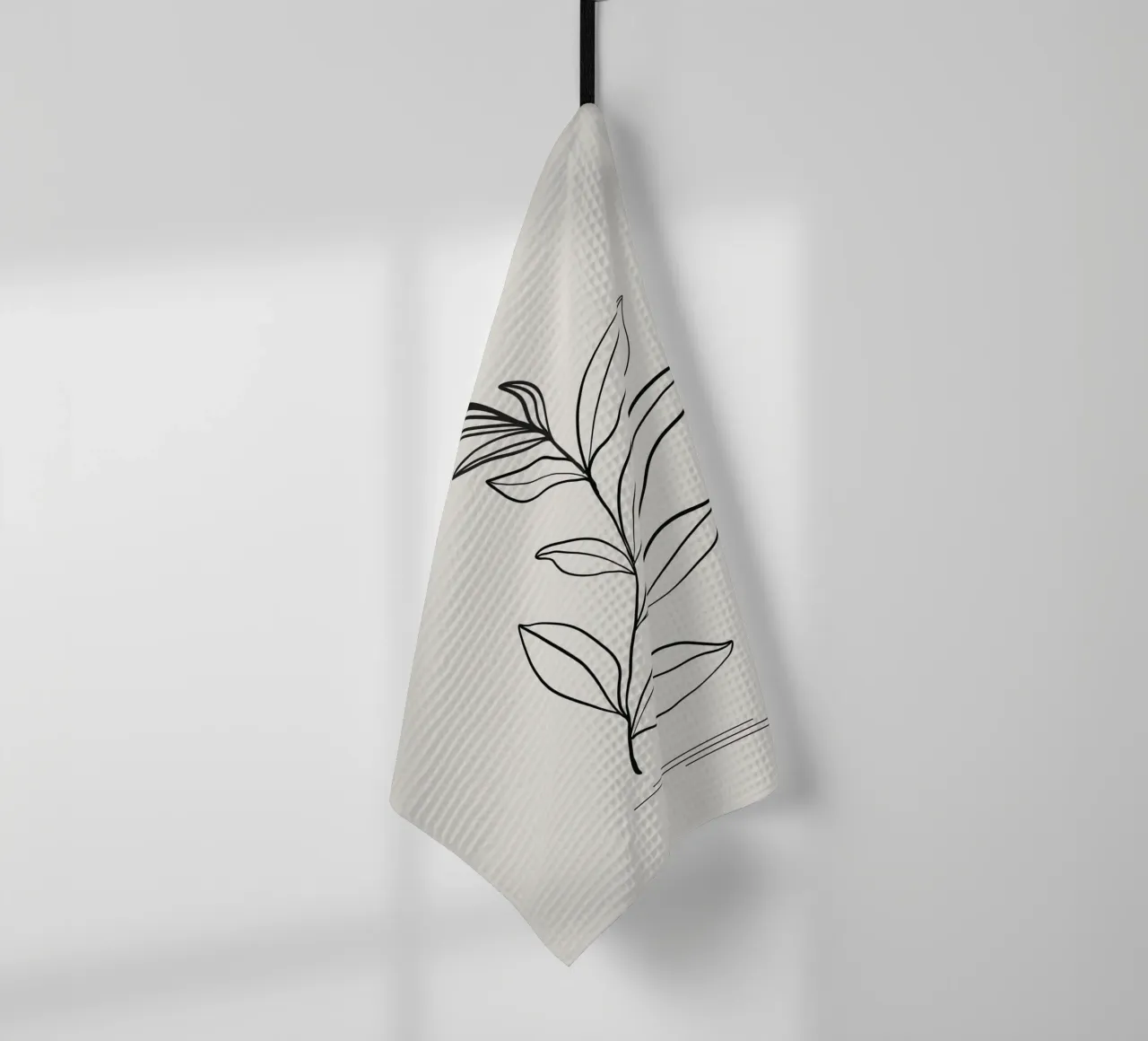 line branch leaf canovaccio da cucina da Creaton