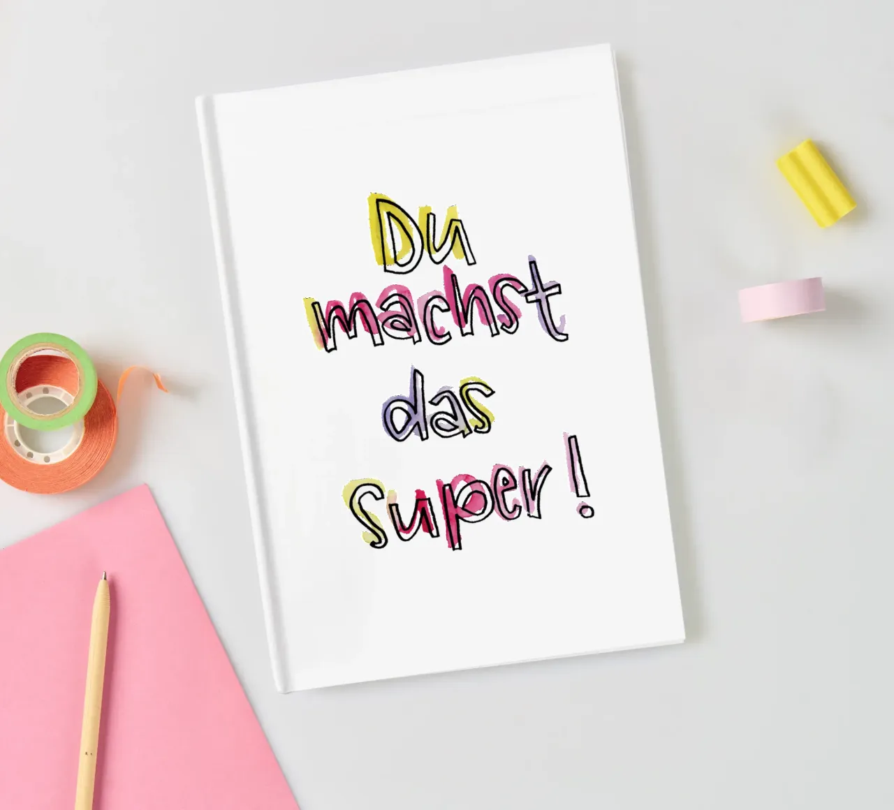 Du machst das super notebook by Brushmeetspaper