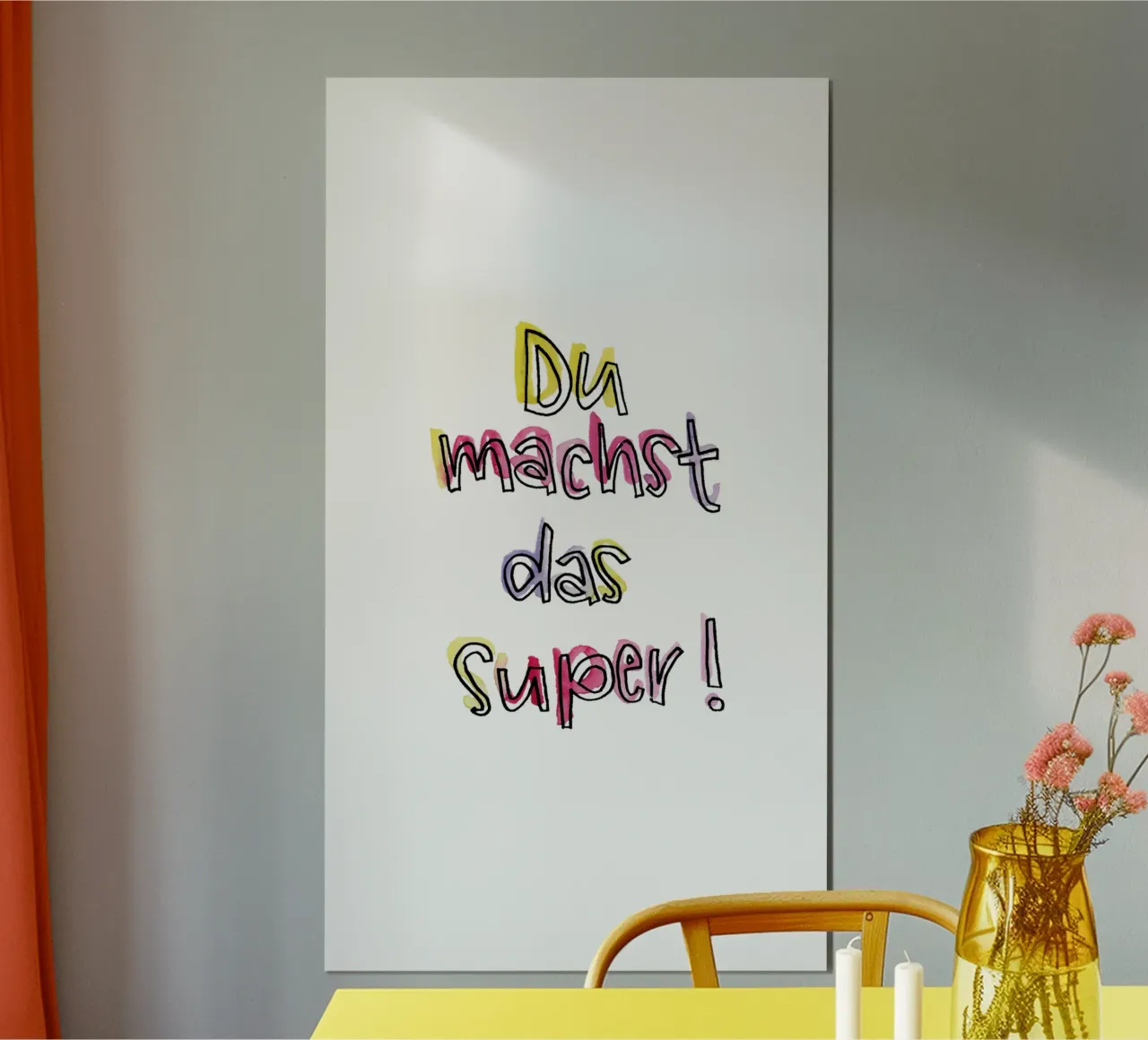 Du machst das super poster by Brushmeetspaper