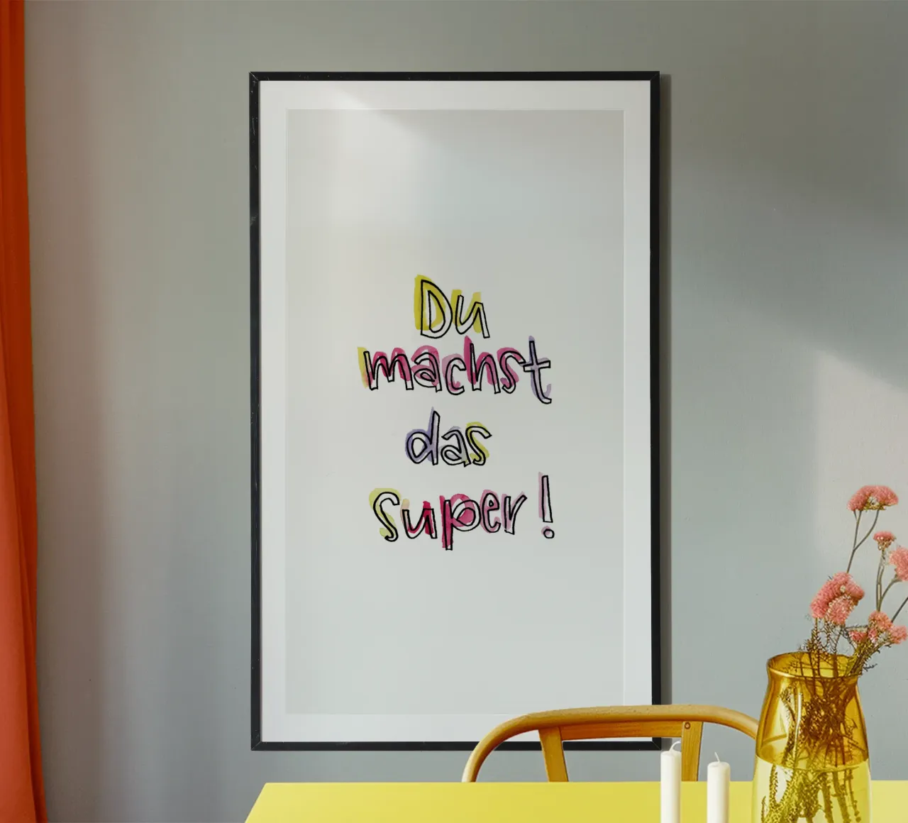 Du machst das super poster by Brushmeetspaper