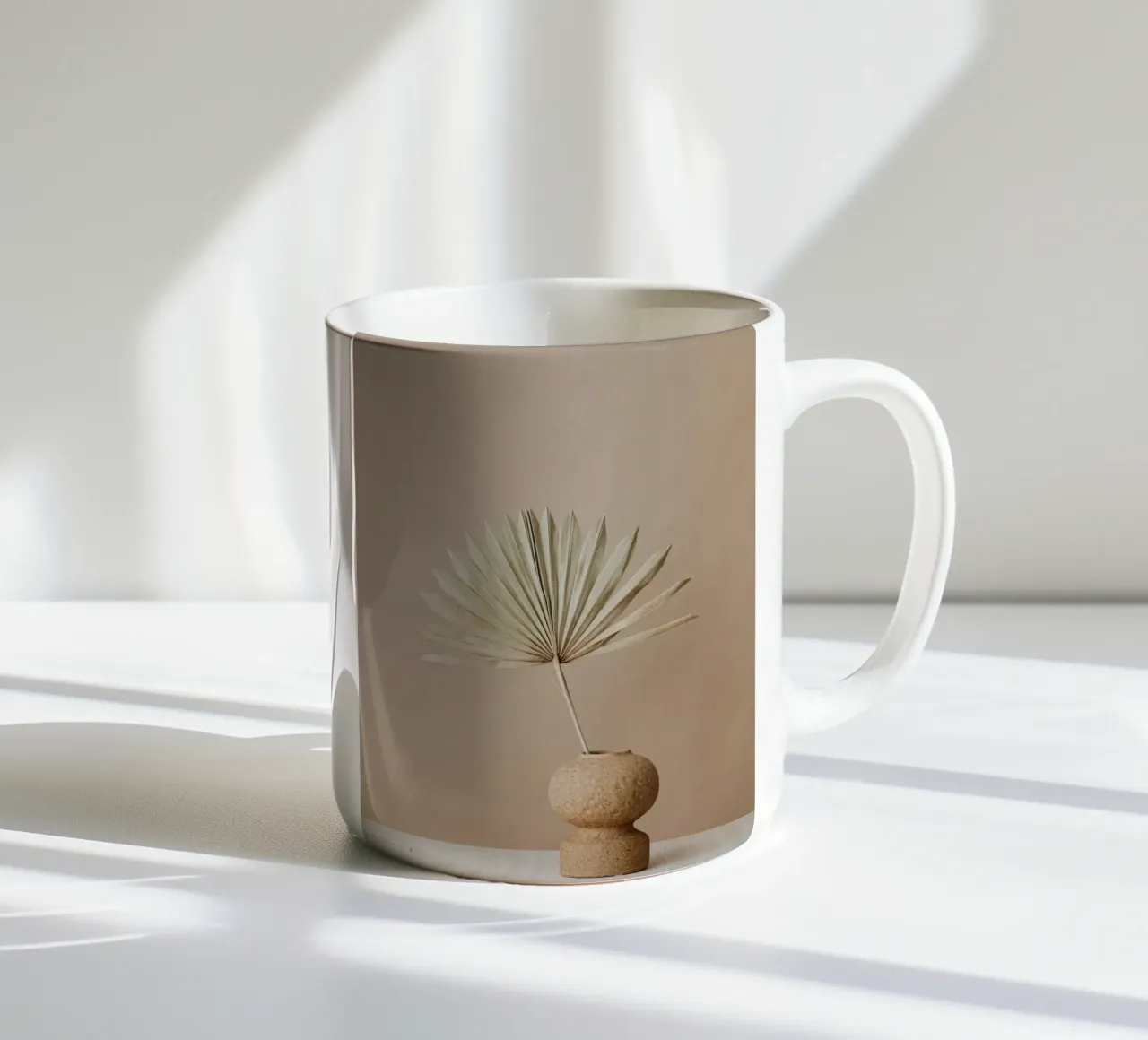 leaf on vase tazza in ceramica da Creaton