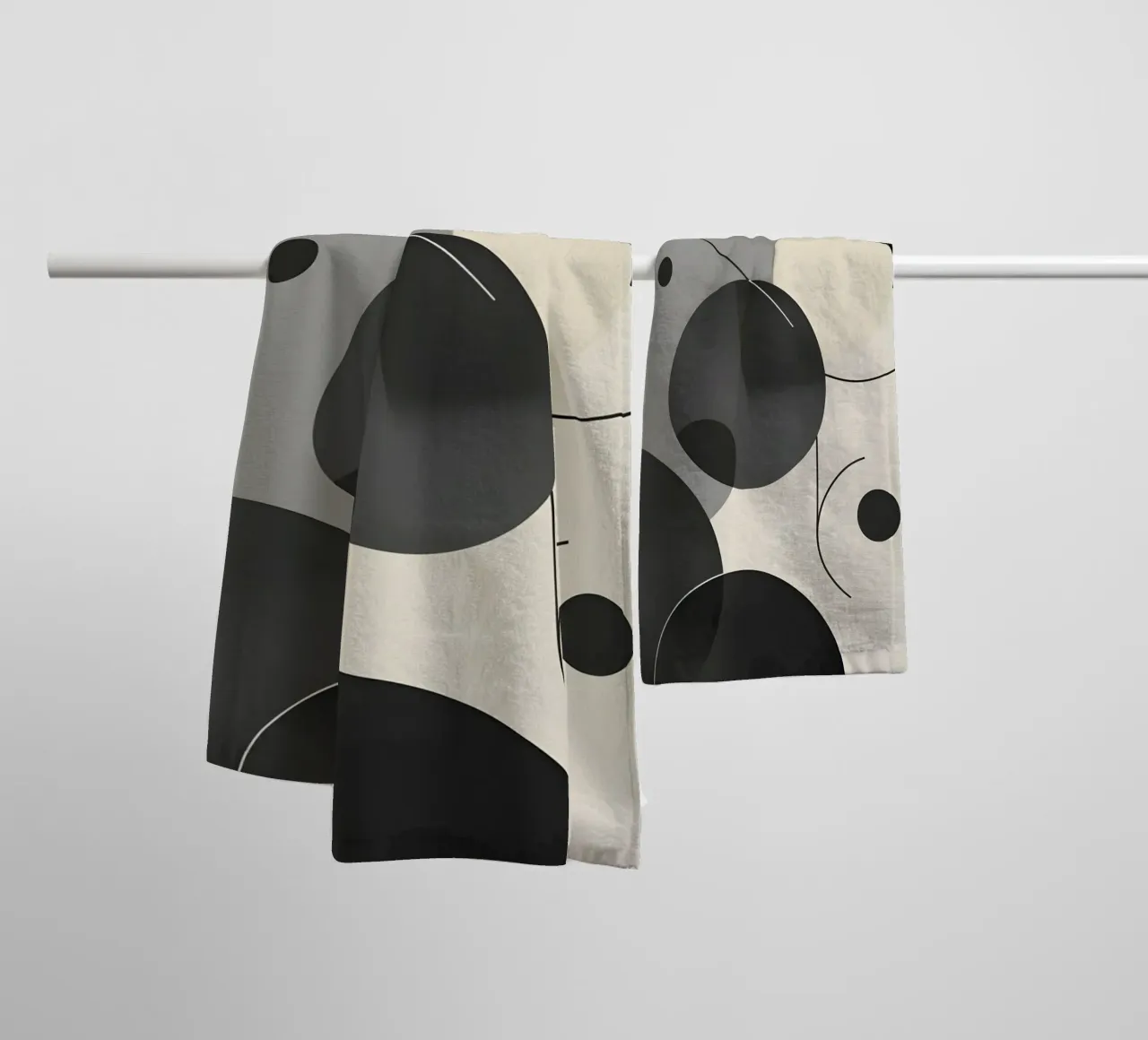 Abstrakte geometrische Komposition Handtuch von LIFESTYLE OBJECTS