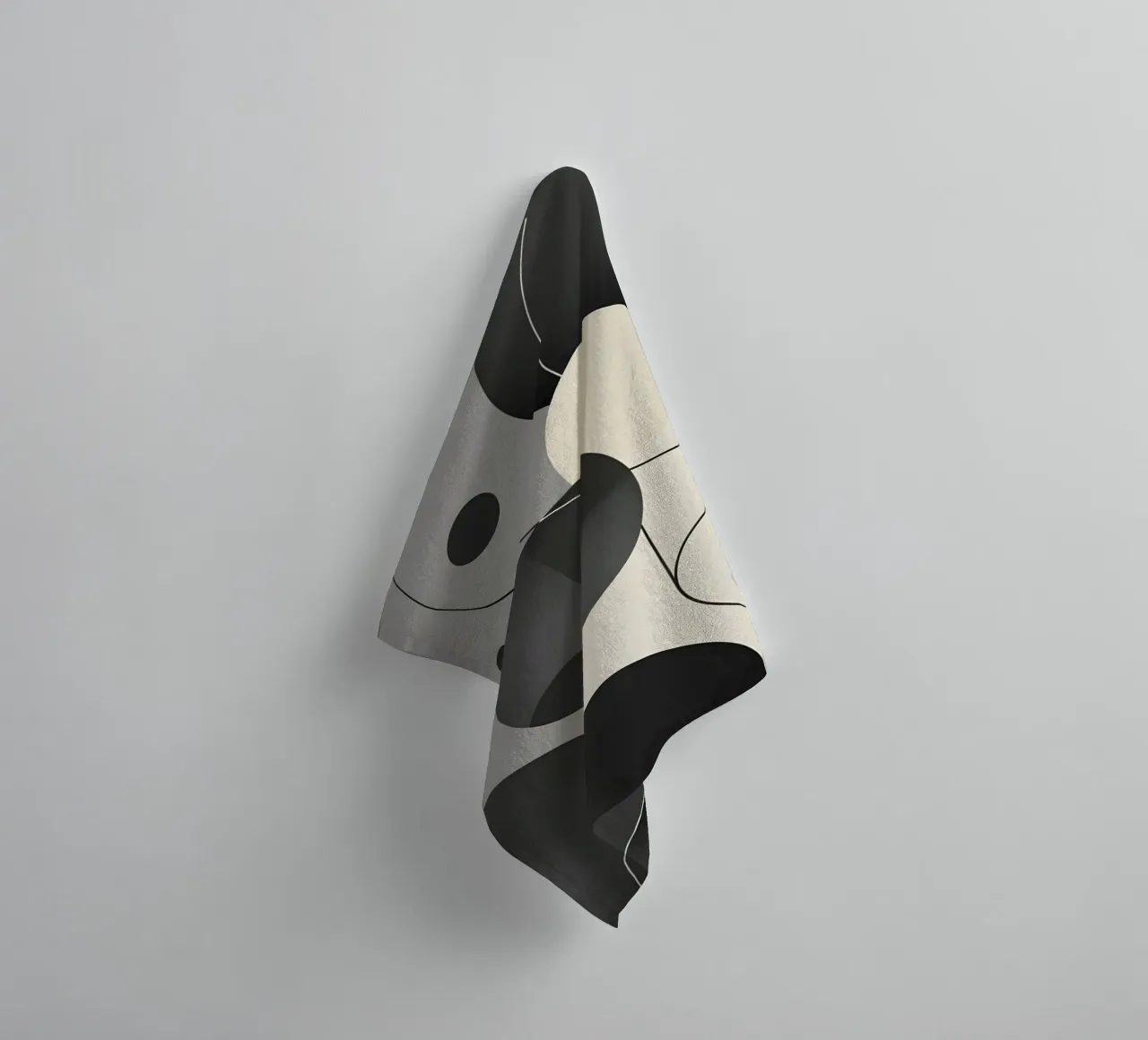 Abstrakte geometrische Komposition Handtuch von LIFESTYLE OBJECTS