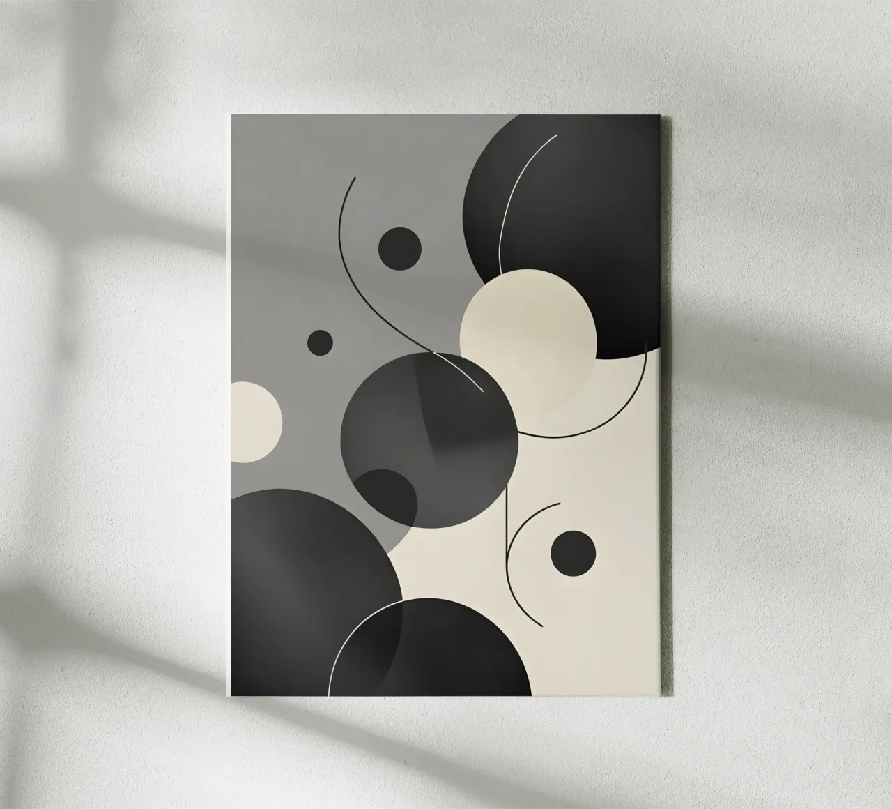 Abstracte geometrische compositie canvas van LIFESTYLE OBJECTS