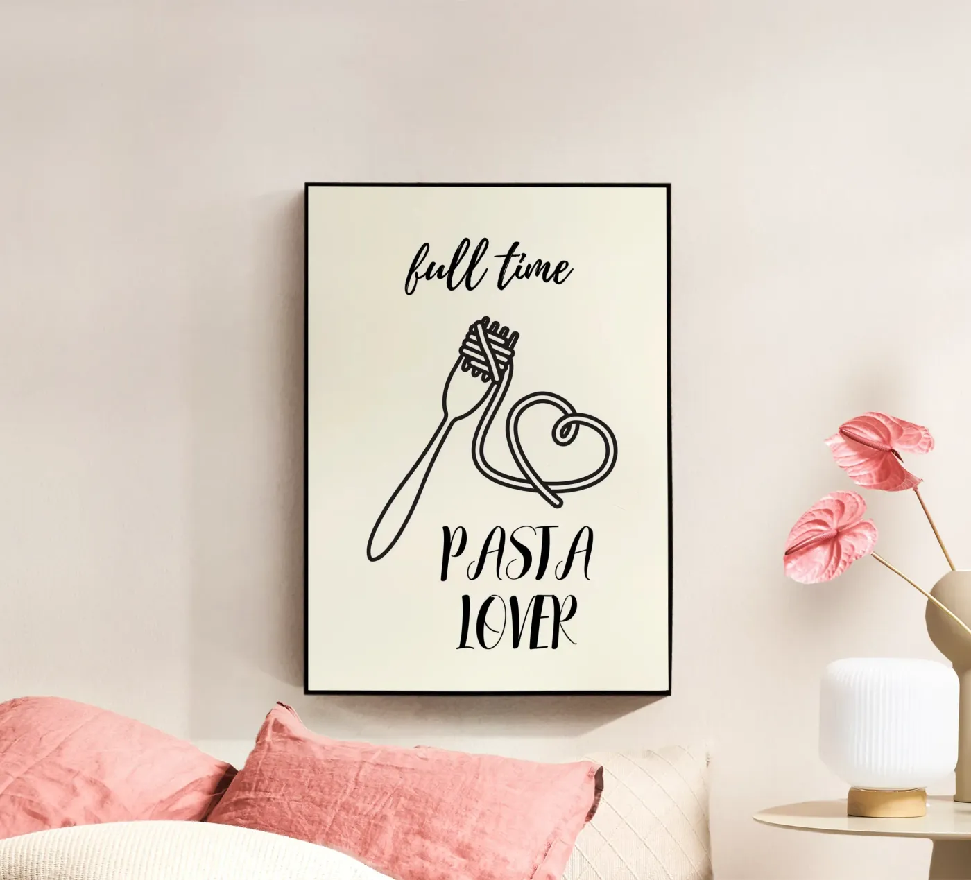 Full time pasta lover plexiglass da PinkCandyWalls