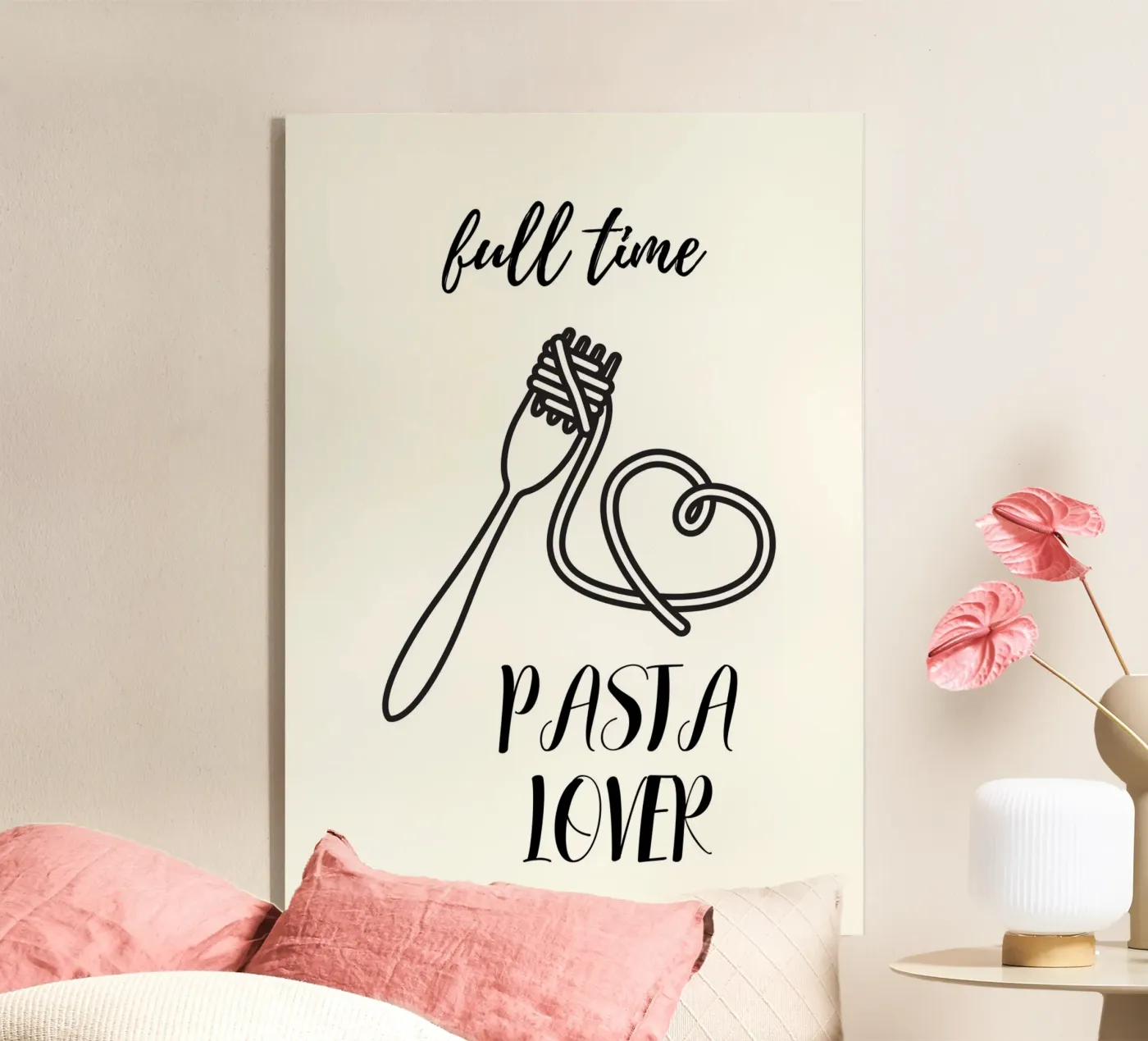 Full time pasta lover plexiglass da PinkCandyWalls