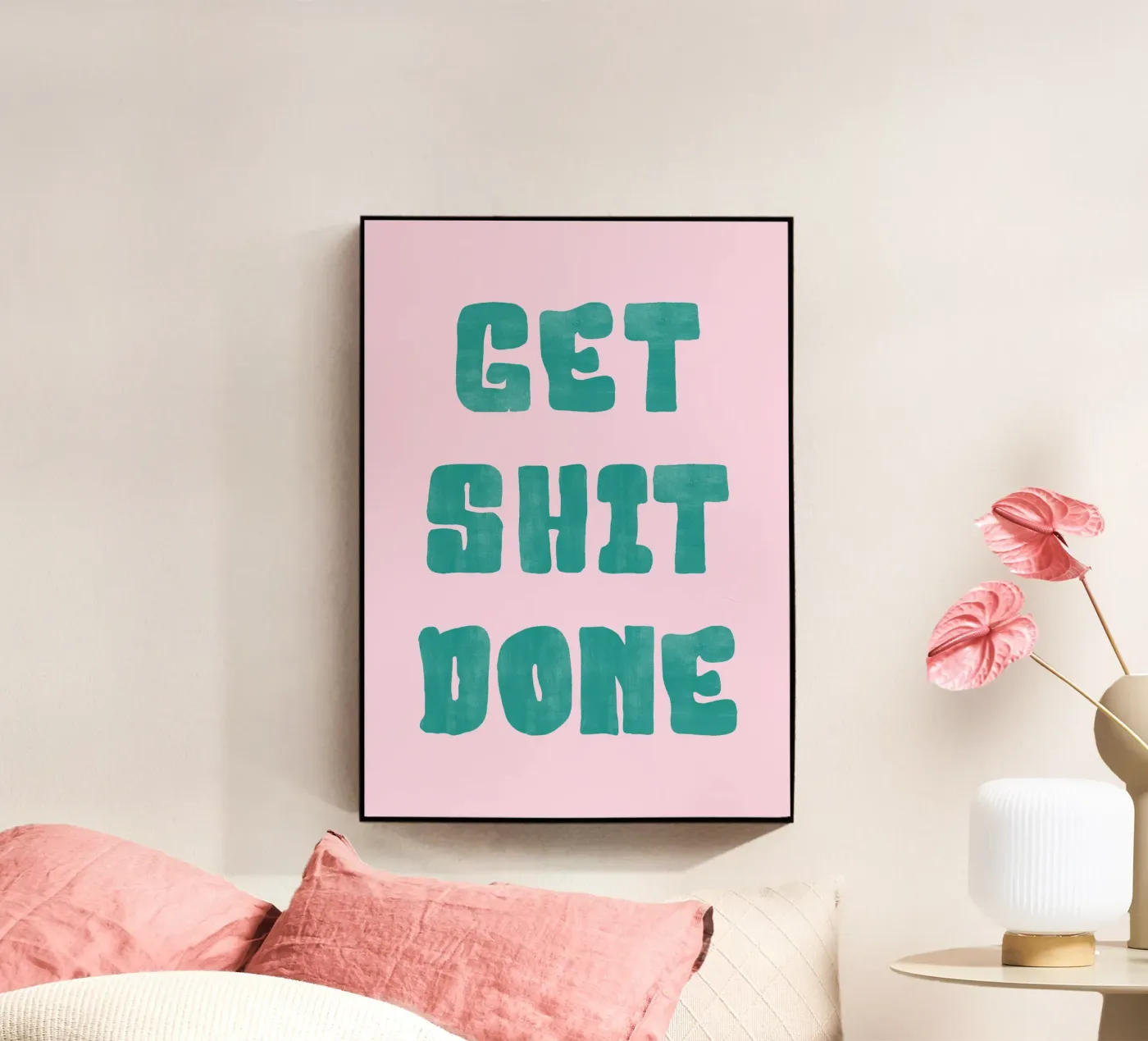 Get Shit Done plexiglas de PinkCandyWalls