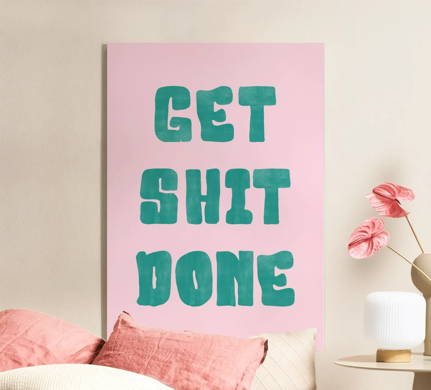 Get Shit Done plexiglas de PinkCandyWalls