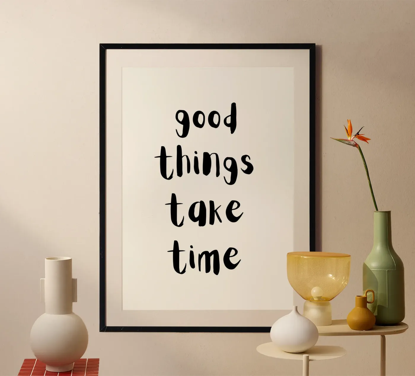 Good things take time poster van PinkCandyWalls