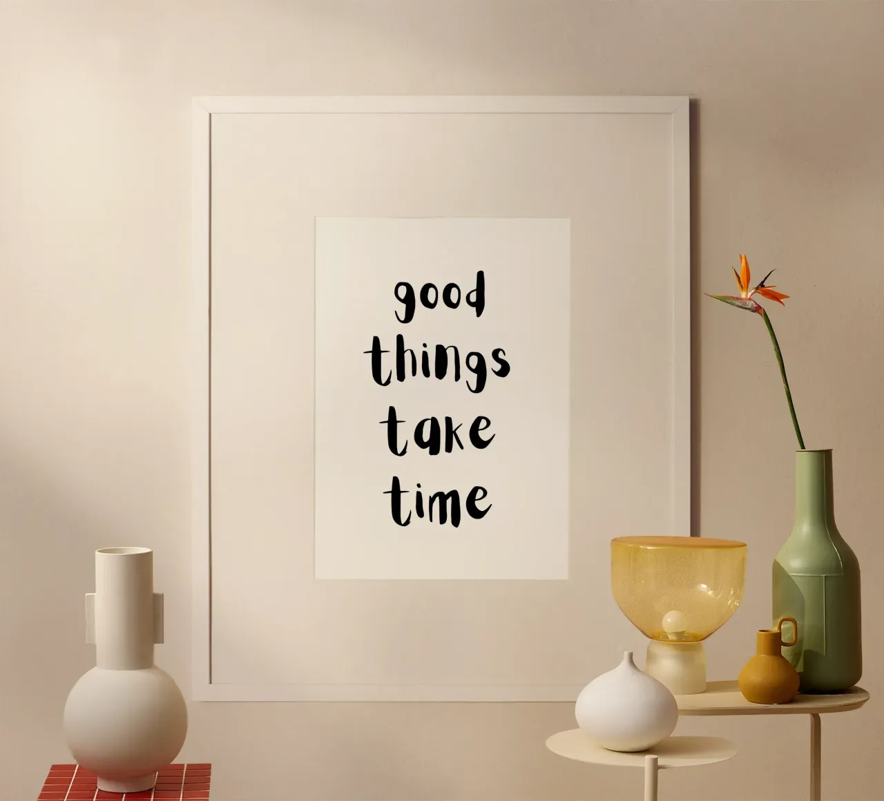 Good things take time poster da PinkCandyWalls