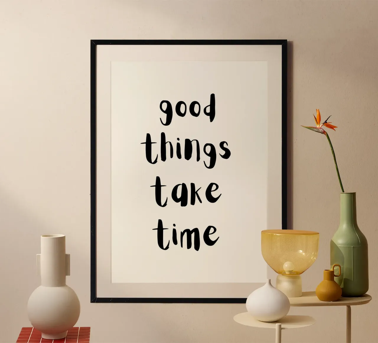 Good things take time poster da PinkCandyWalls
