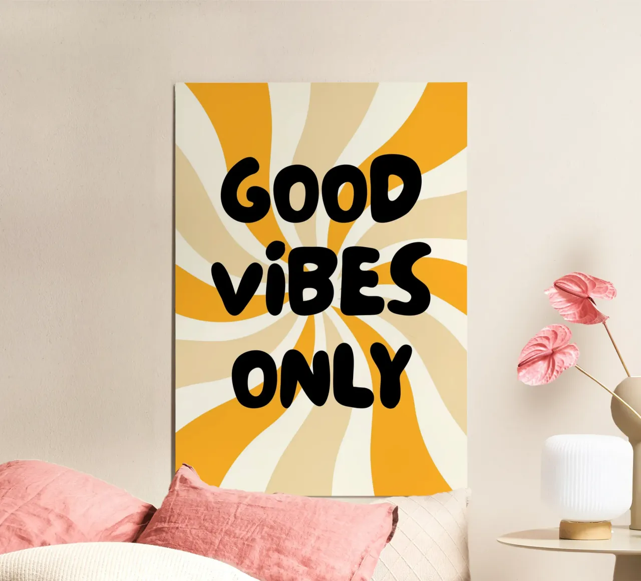Good vibes only alluminio dibond da PinkCandyWalls
