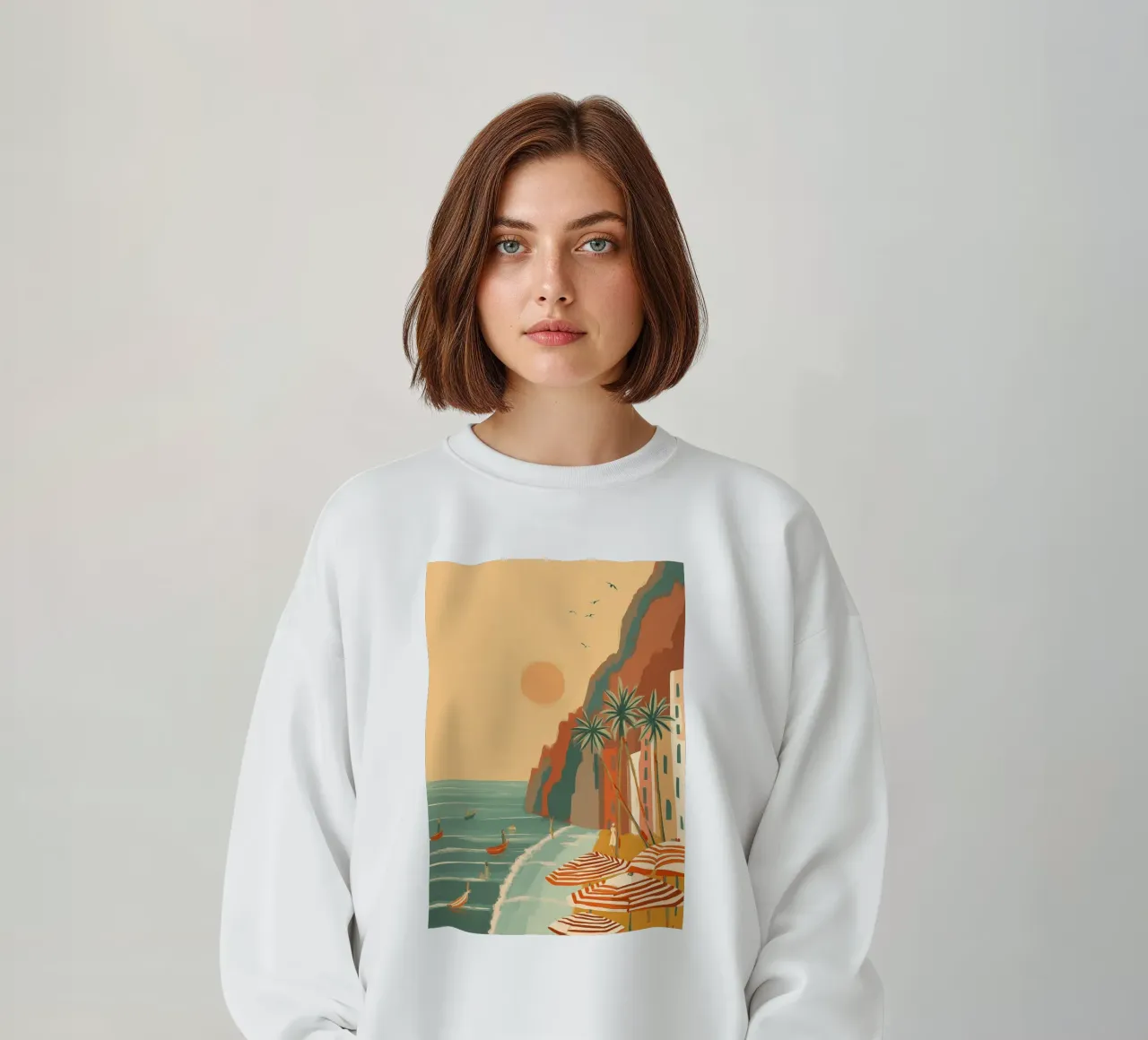 Umbrellas Waiting for the Tide felpa da Luca