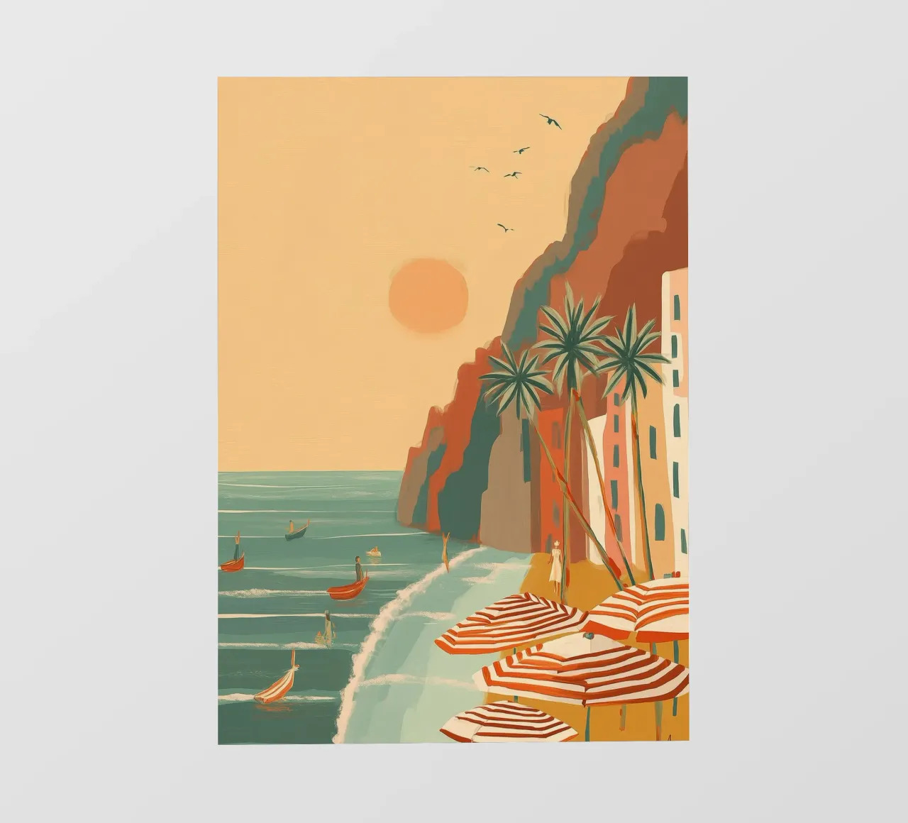 Umbrellas Waiting for the Tide telo in pvc da Luca