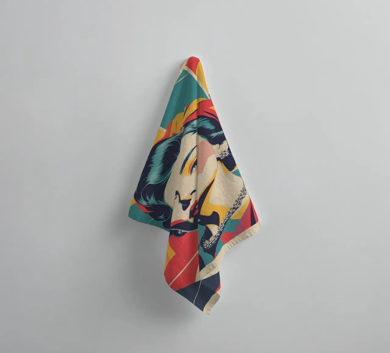 pop art nostalgica e retrò asciugamano da bagno da LIFESTYLE OBJECTS