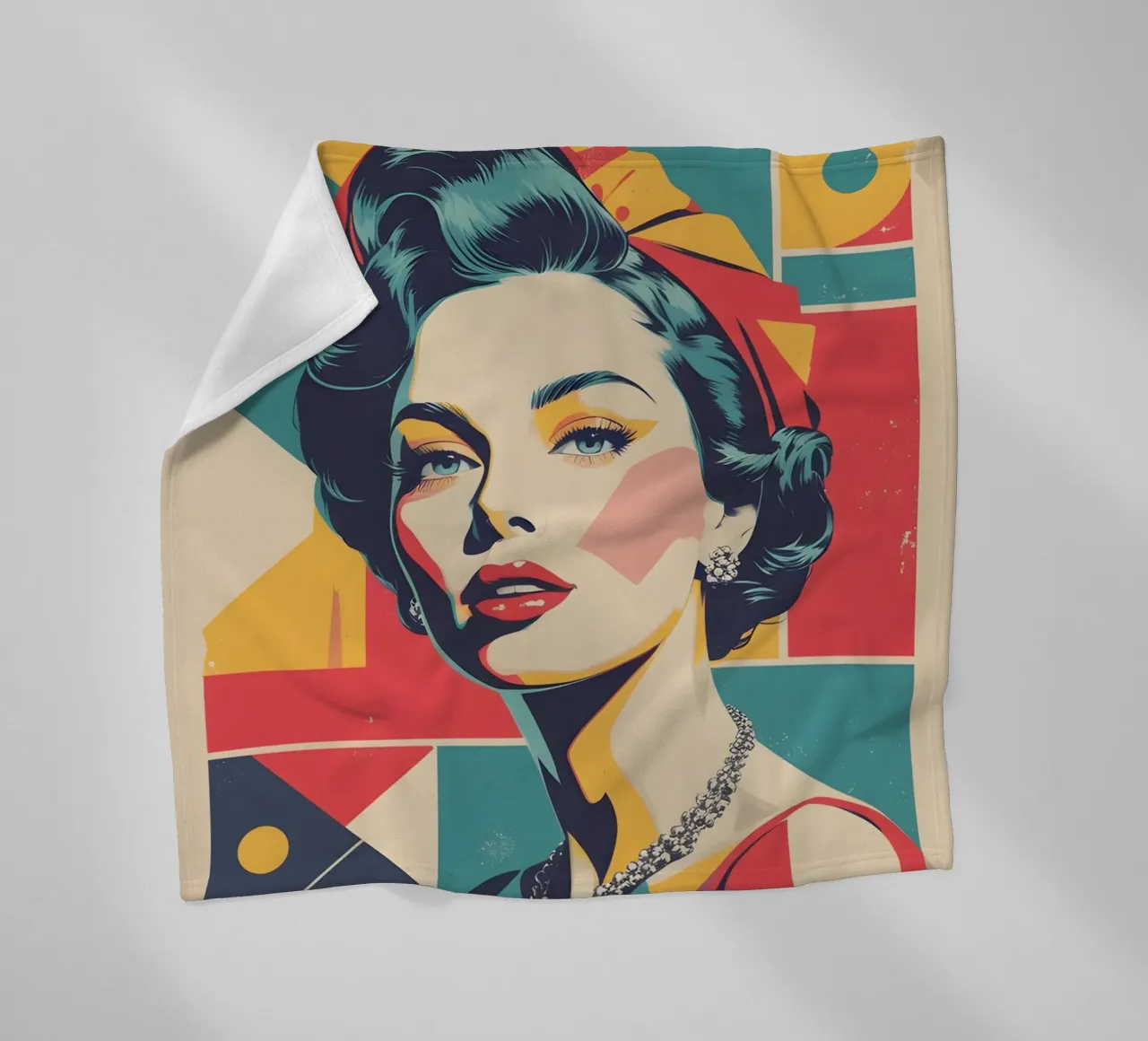 pop art nostalgica e retrò coperta in pile da LIFESTYLE OBJECTS
