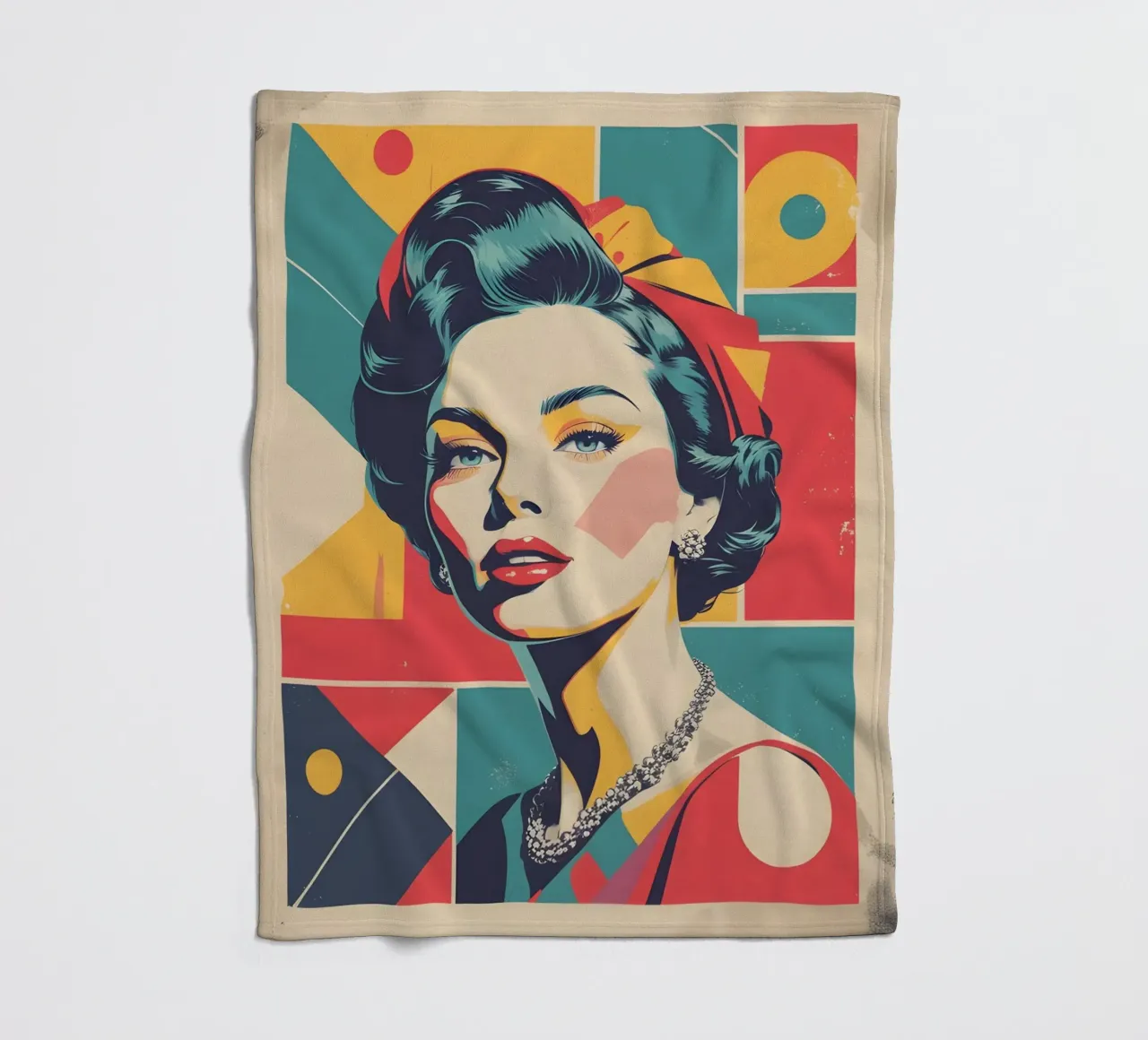 pop art nostalgica e retrò coperta in pile da LIFESTYLE OBJECTS
