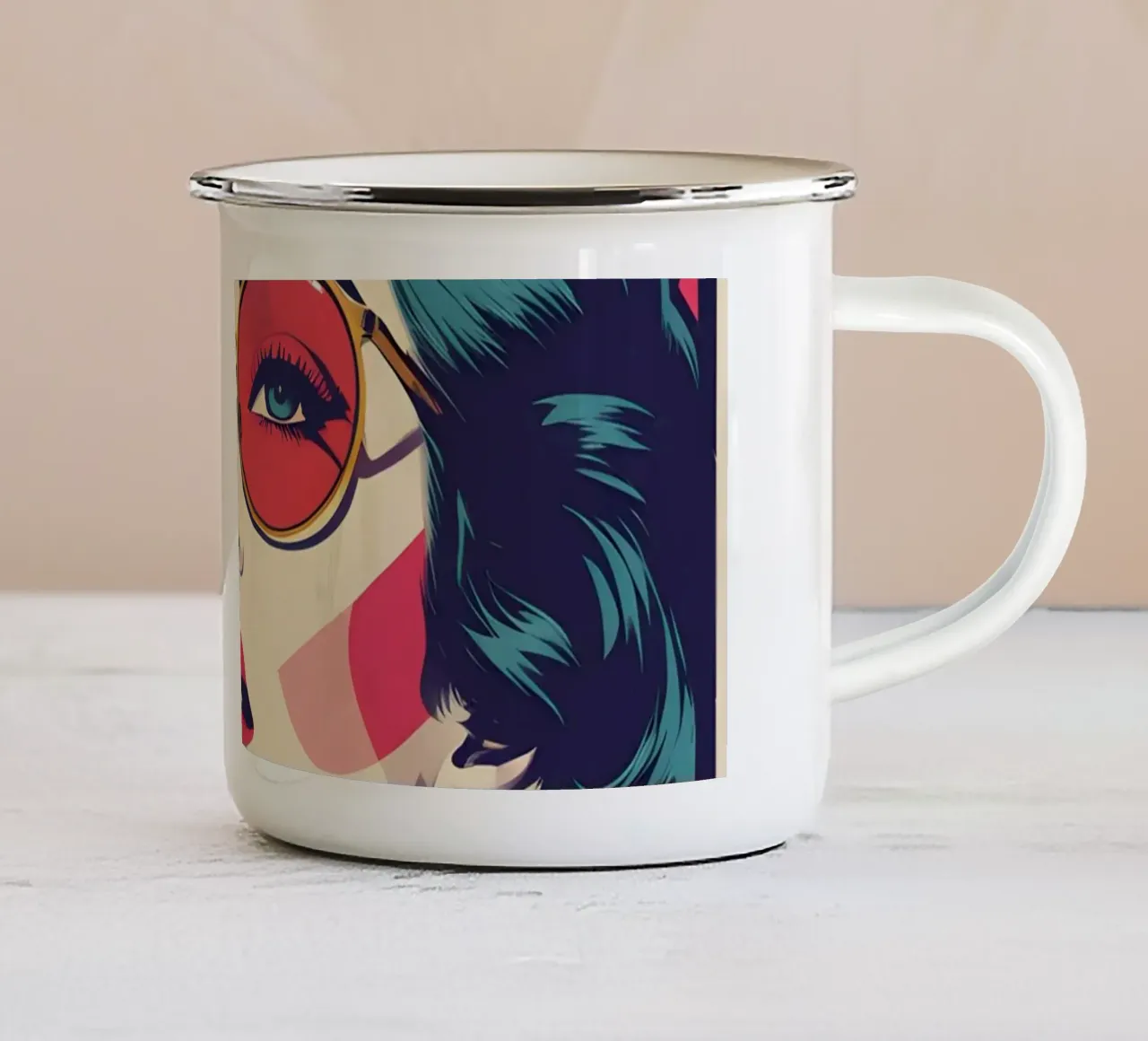 popart nostalgisch en retro emaille mok van LIFESTYLE OBJECTS