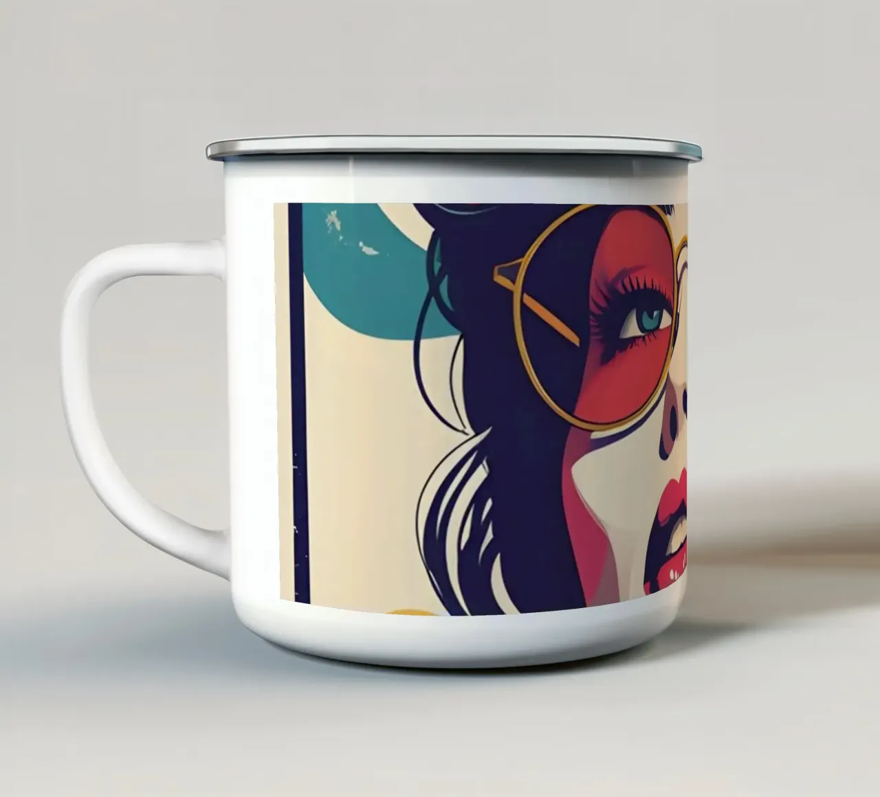 popart nostalgisch en retro emaille mok van LIFESTYLE OBJECTS