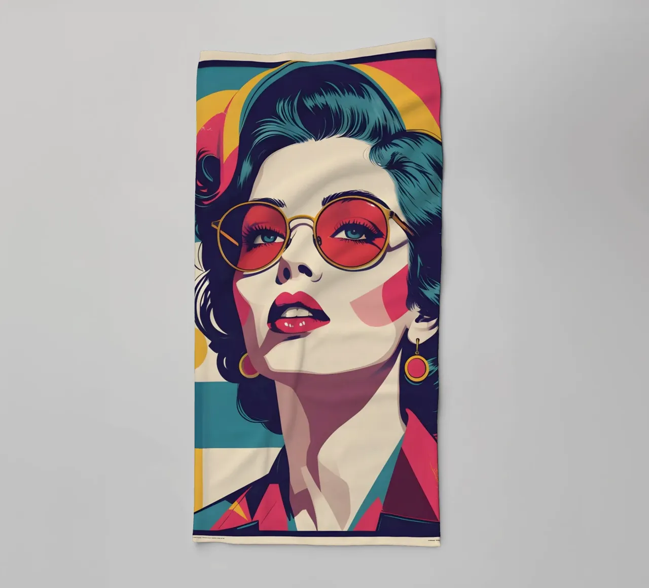 pop art nostalgica e retrò asciugamano da bagno da LIFESTYLE OBJECTS