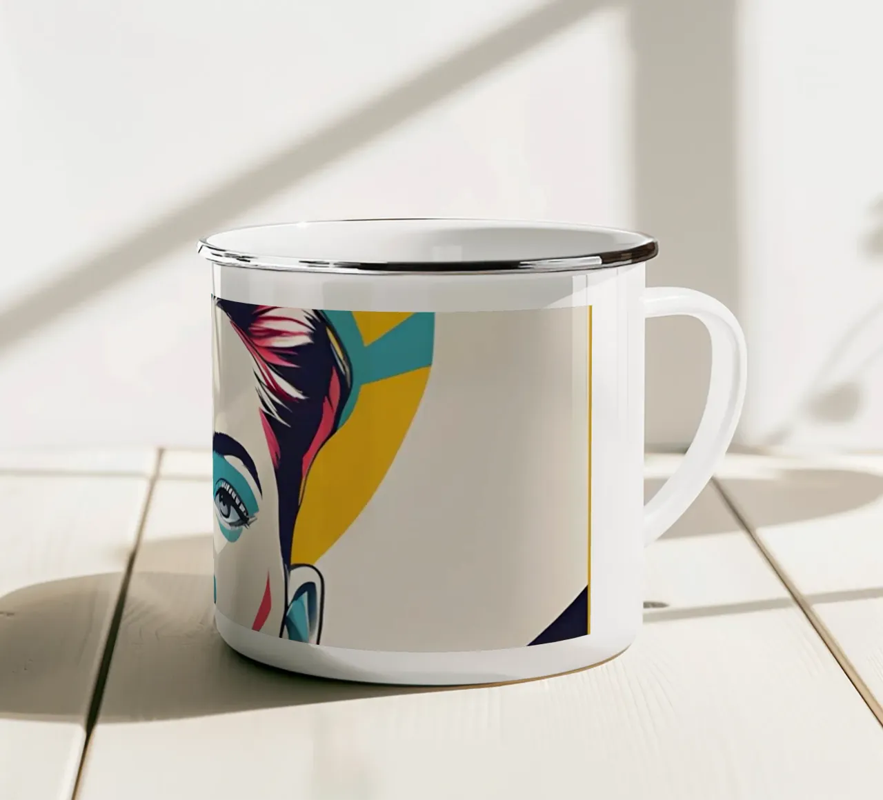 pop art nostalgica e retrò tazza in smalto da LIFESTYLE OBJECTS