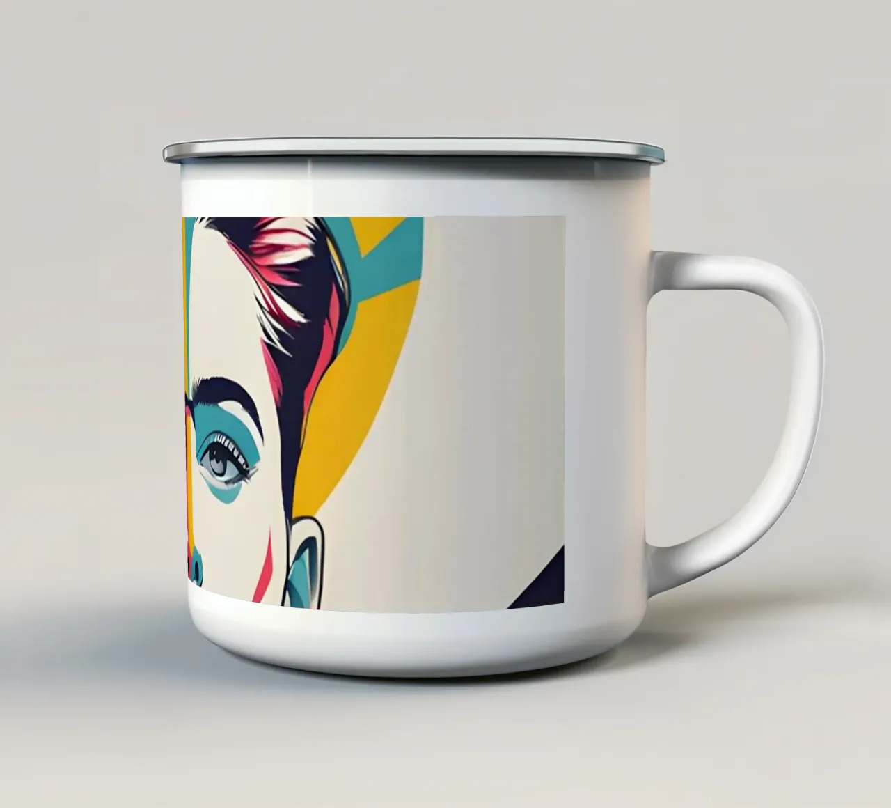 pop art nostalgica e retrò tazza in smalto da LIFESTYLE OBJECTS
