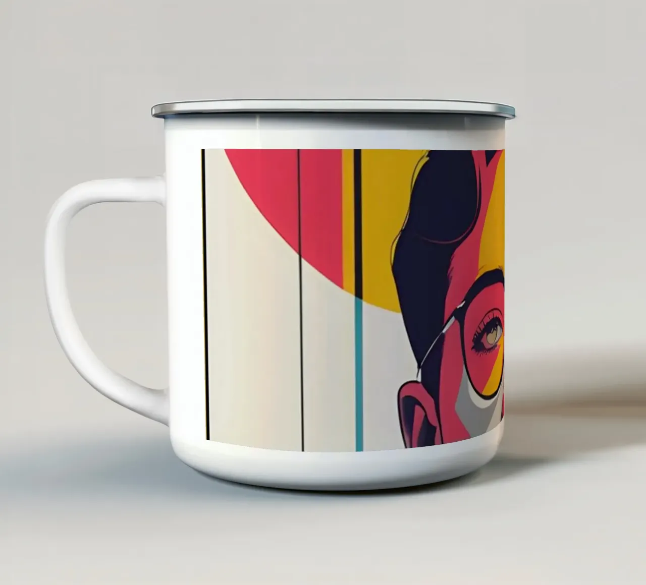 pop art nostalgica e retrò tazza in smalto da LIFESTYLE OBJECTS