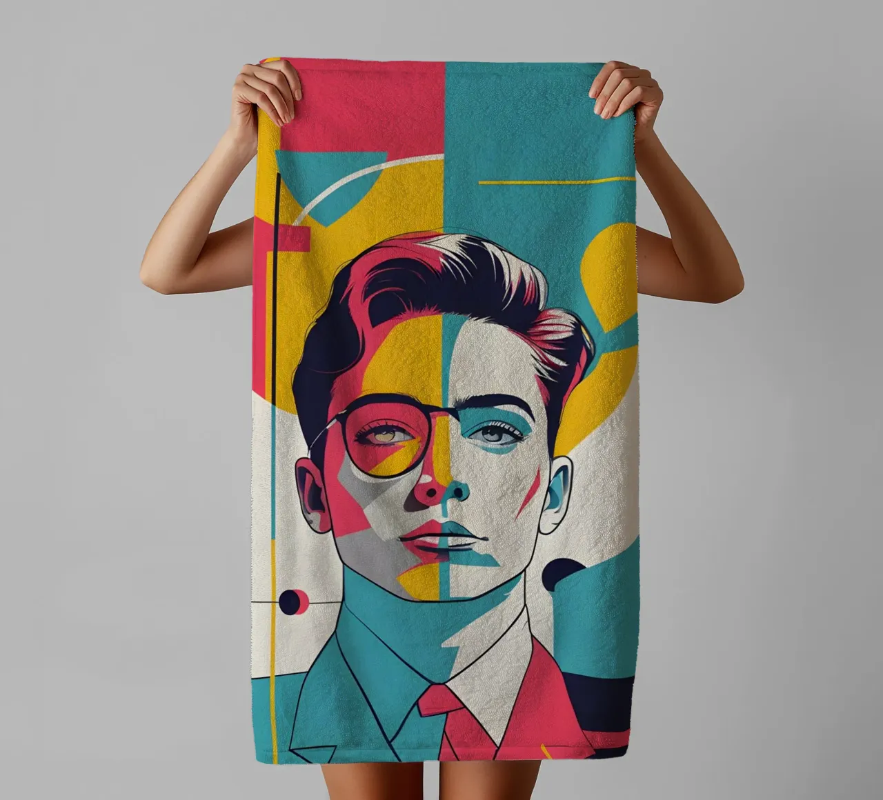 pop art nostalgica e retrò asciugamano da bagno da LIFESTYLE OBJECTS