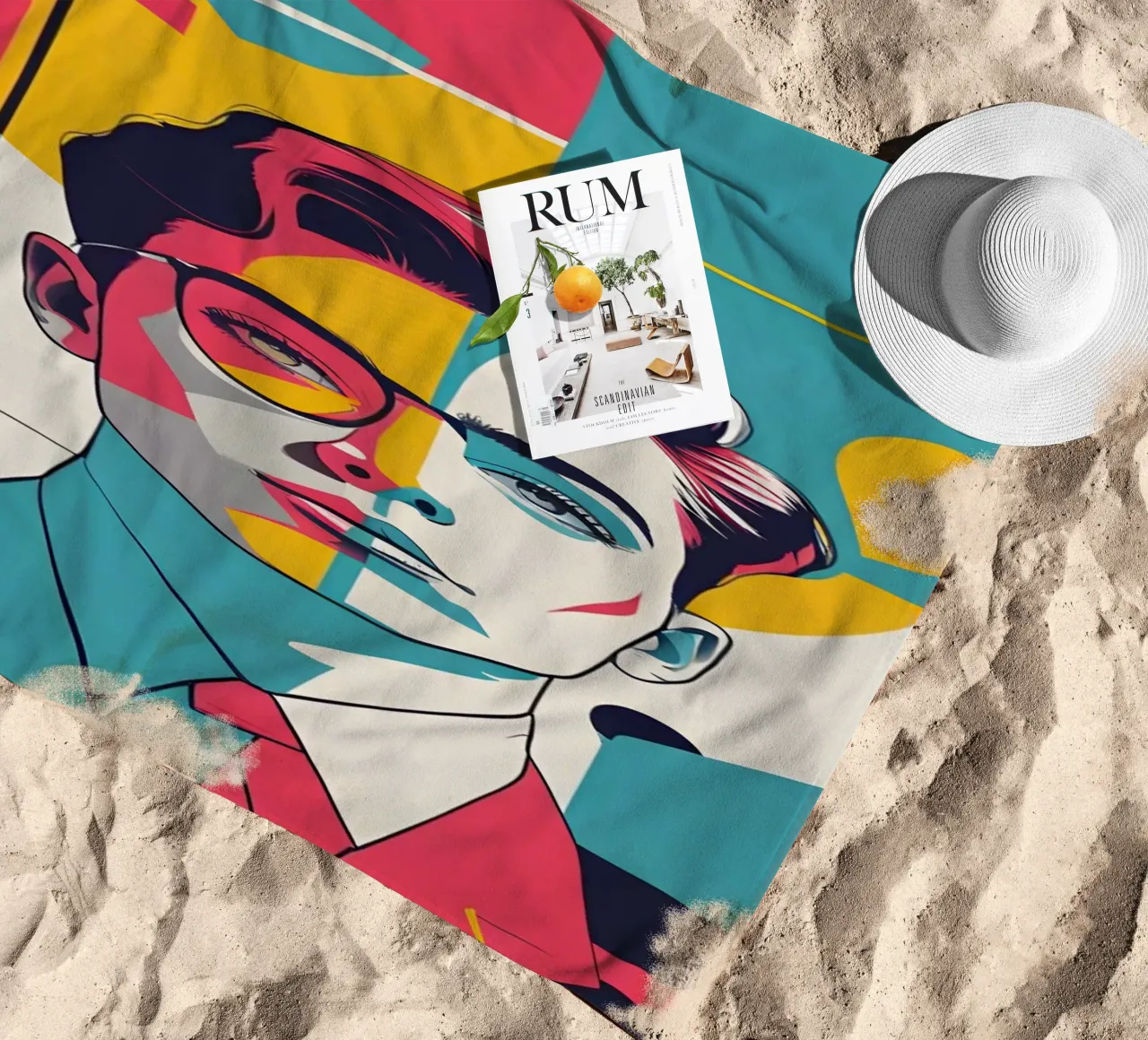 pop art nostalgica e retrò telo mare da LIFESTYLE OBJECTS