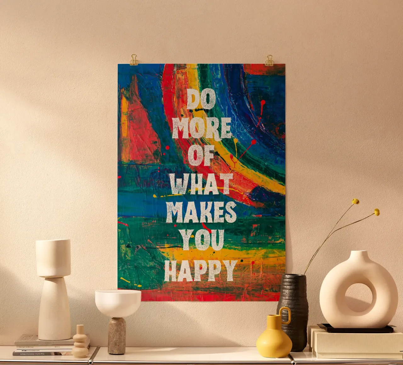 Do more of what makes you happy poster da PinkCandyWalls