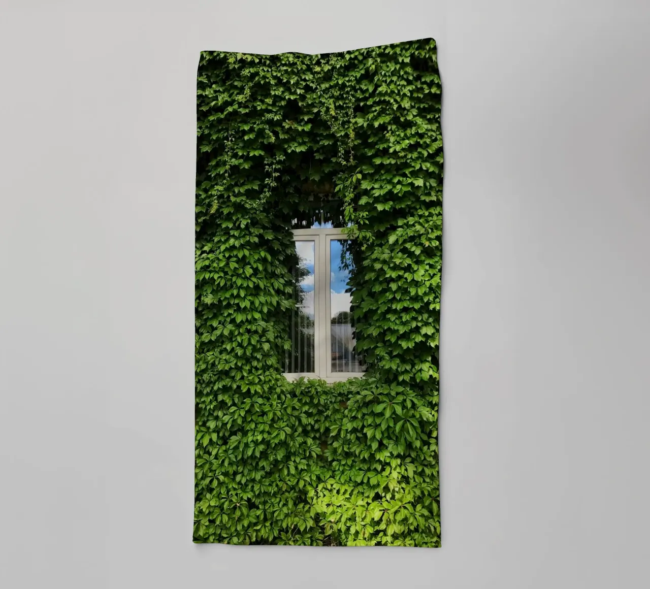window in leaf wall asciugamano da bagno da beney