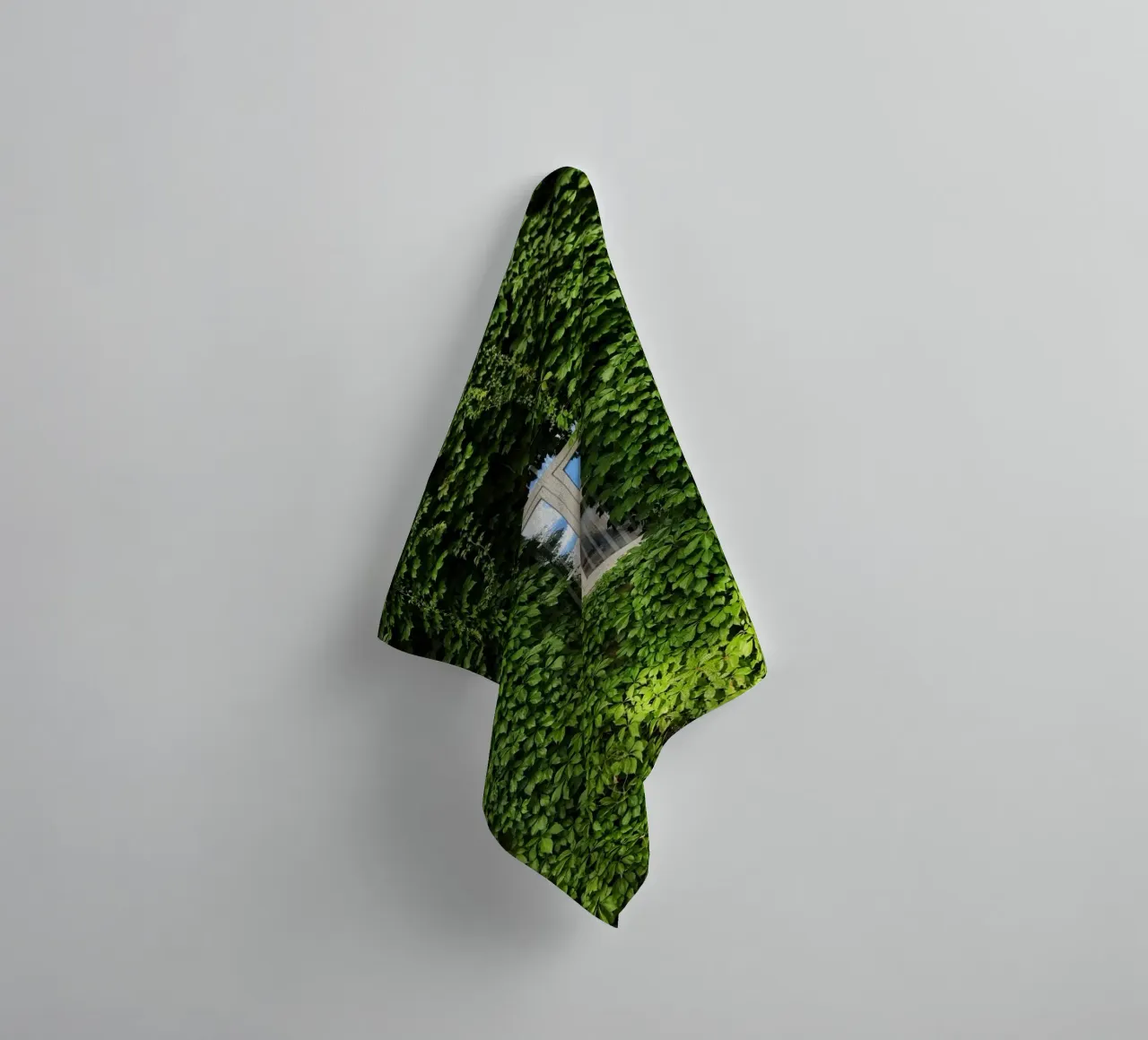 window in leaf wall asciugamano da bagno da beney