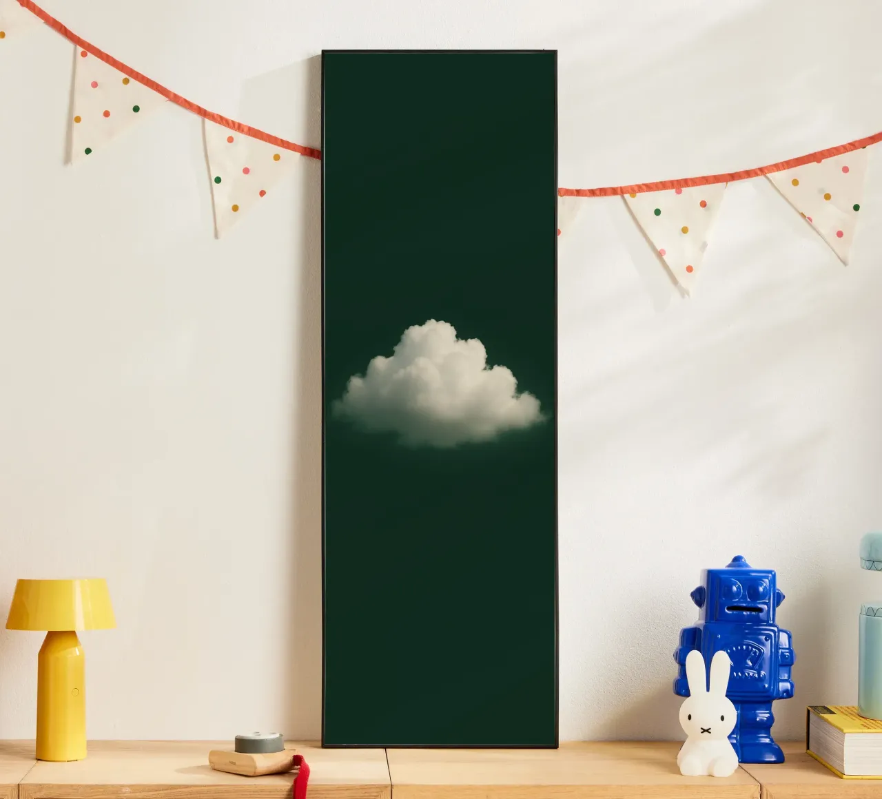 Clouds on a green background alluminio dibond da Ramcdc